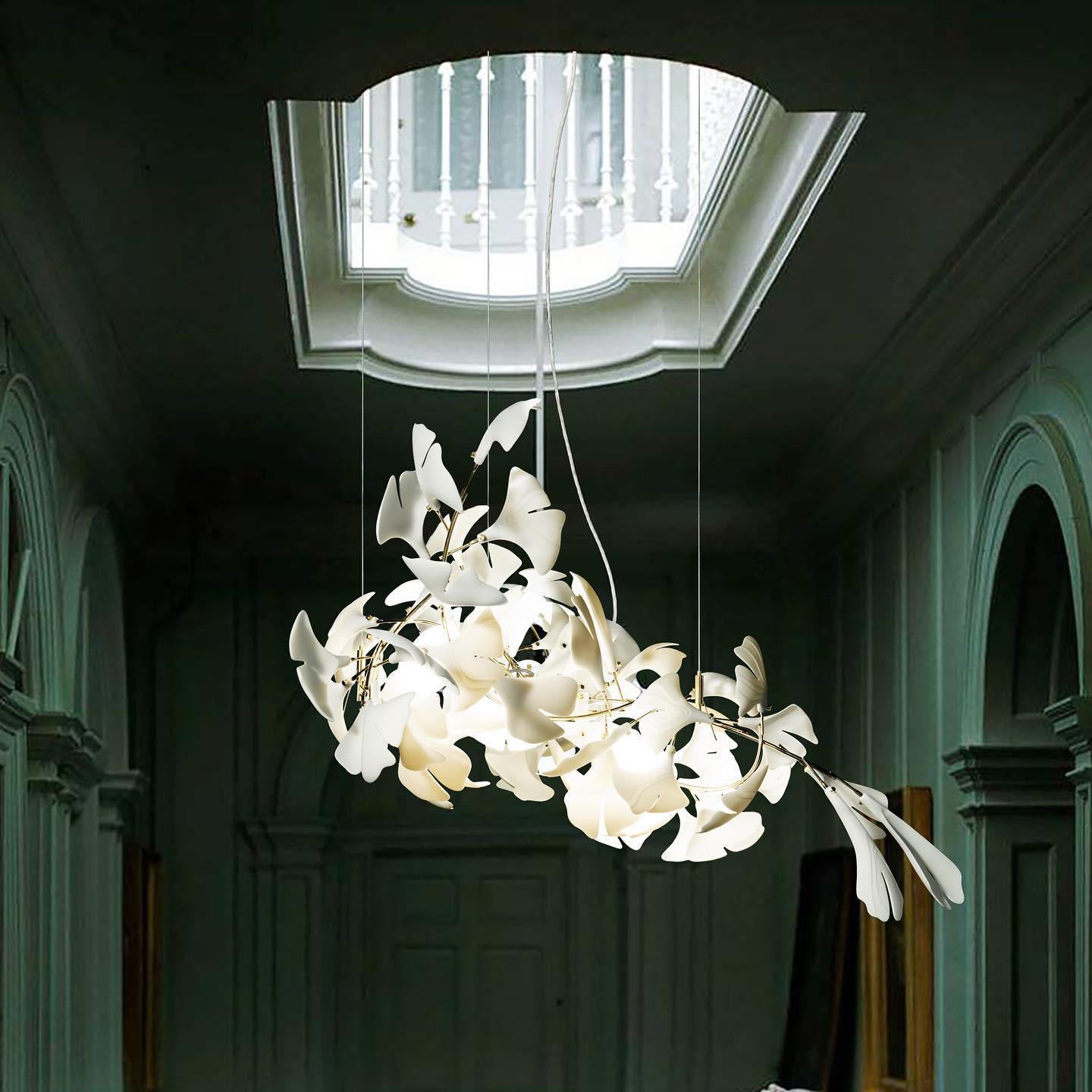 Olivia CeraFall Lampadari organico moderno Art Déco Metallo e Ceramica
