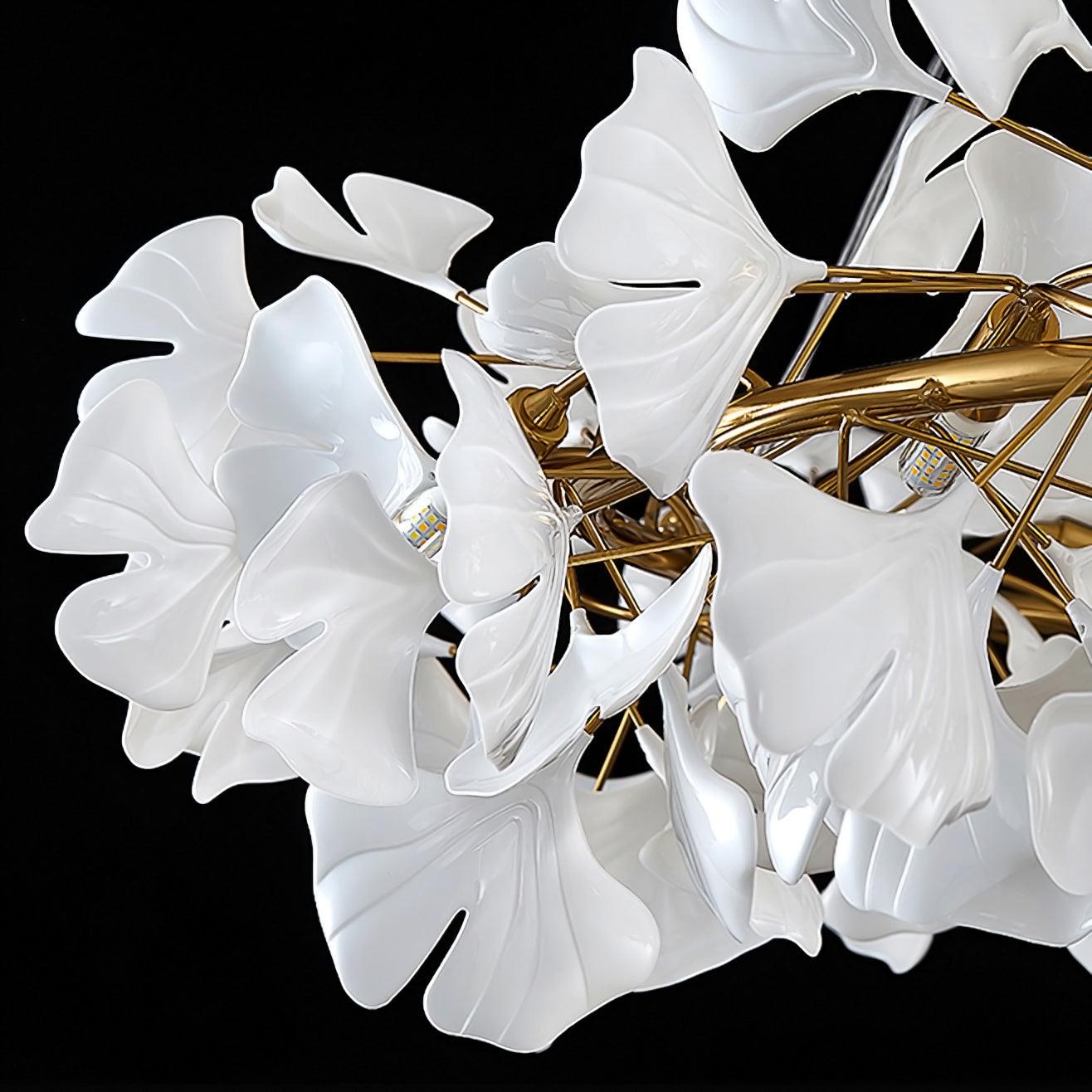Olivia EarthenGlo Lampadario Art Deco bianco da cucina moderna, Metallo e Ceramica