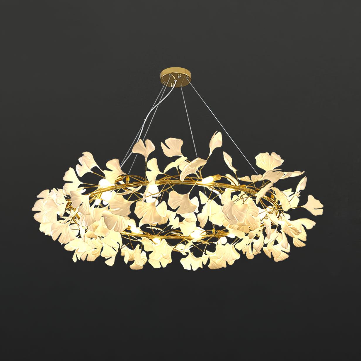 Olivia EarthenGlo Lampadario Art Deco bianco da cucina moderna, Metallo e Ceramica