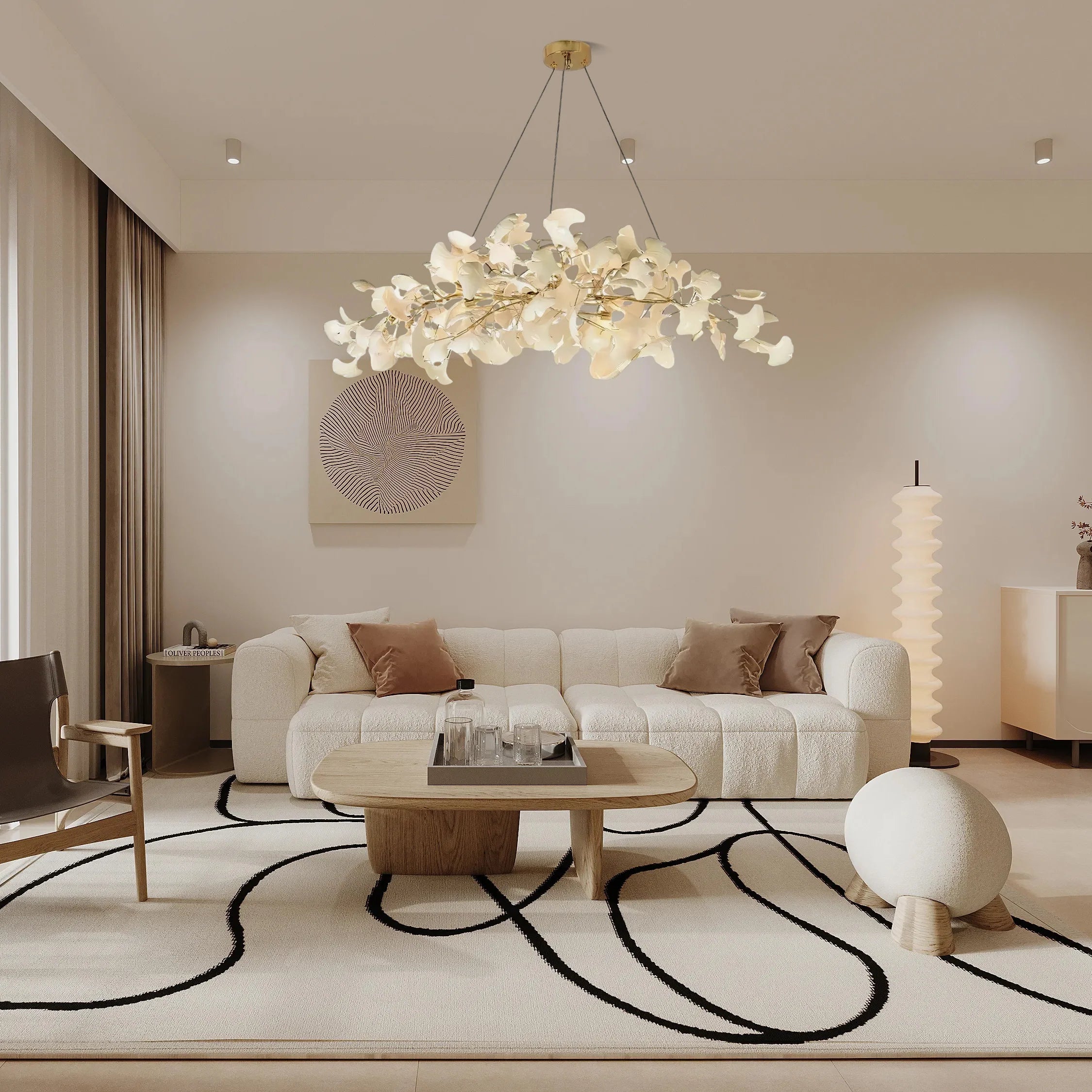Olivia Moderni Design LED Lampadari Unico Ginkgo Biloba Metallo Soggiorno/Camera da Letto