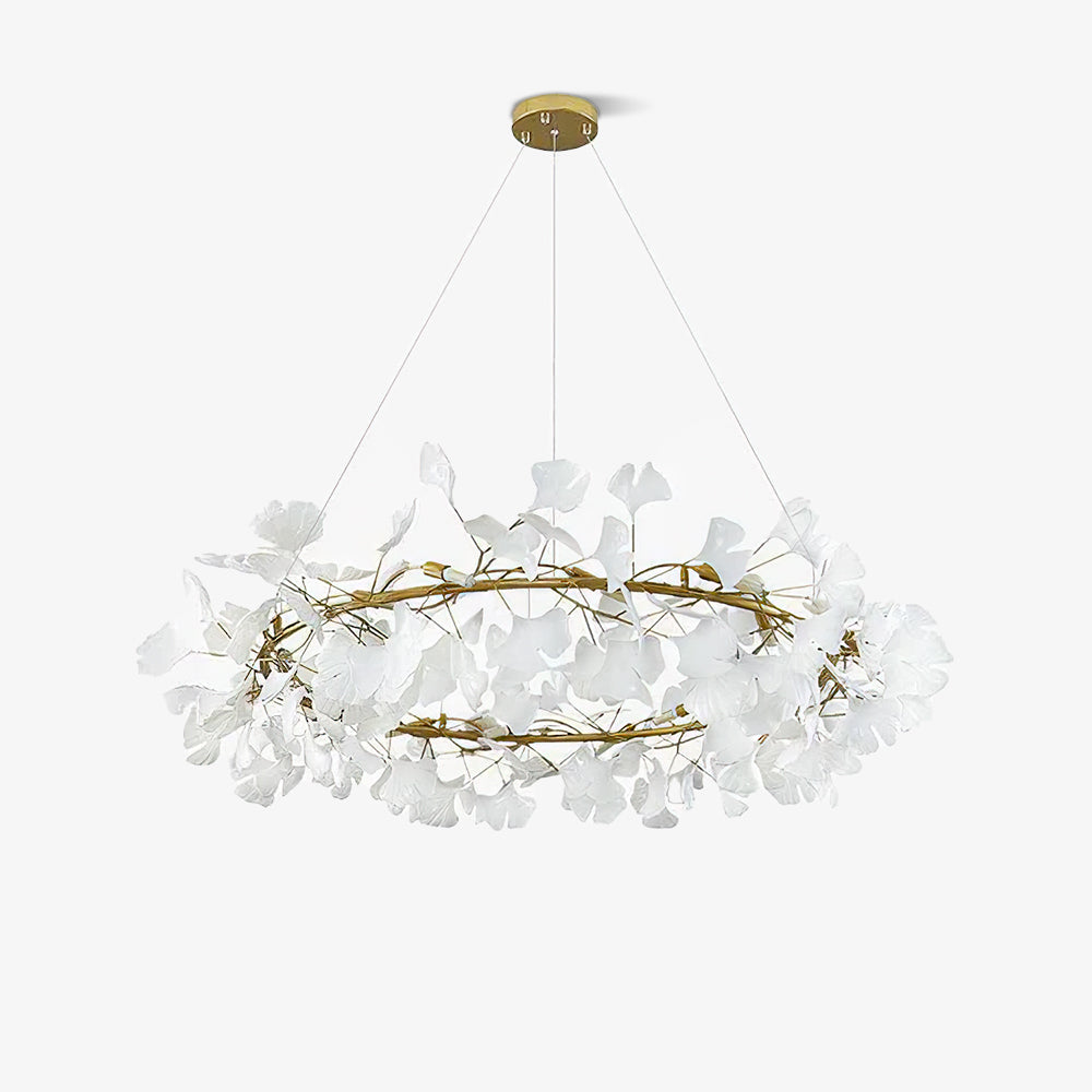 Olivia EarthenGlo Lampadario Art Deco bianco da cucina moderna, Metallo e Ceramica