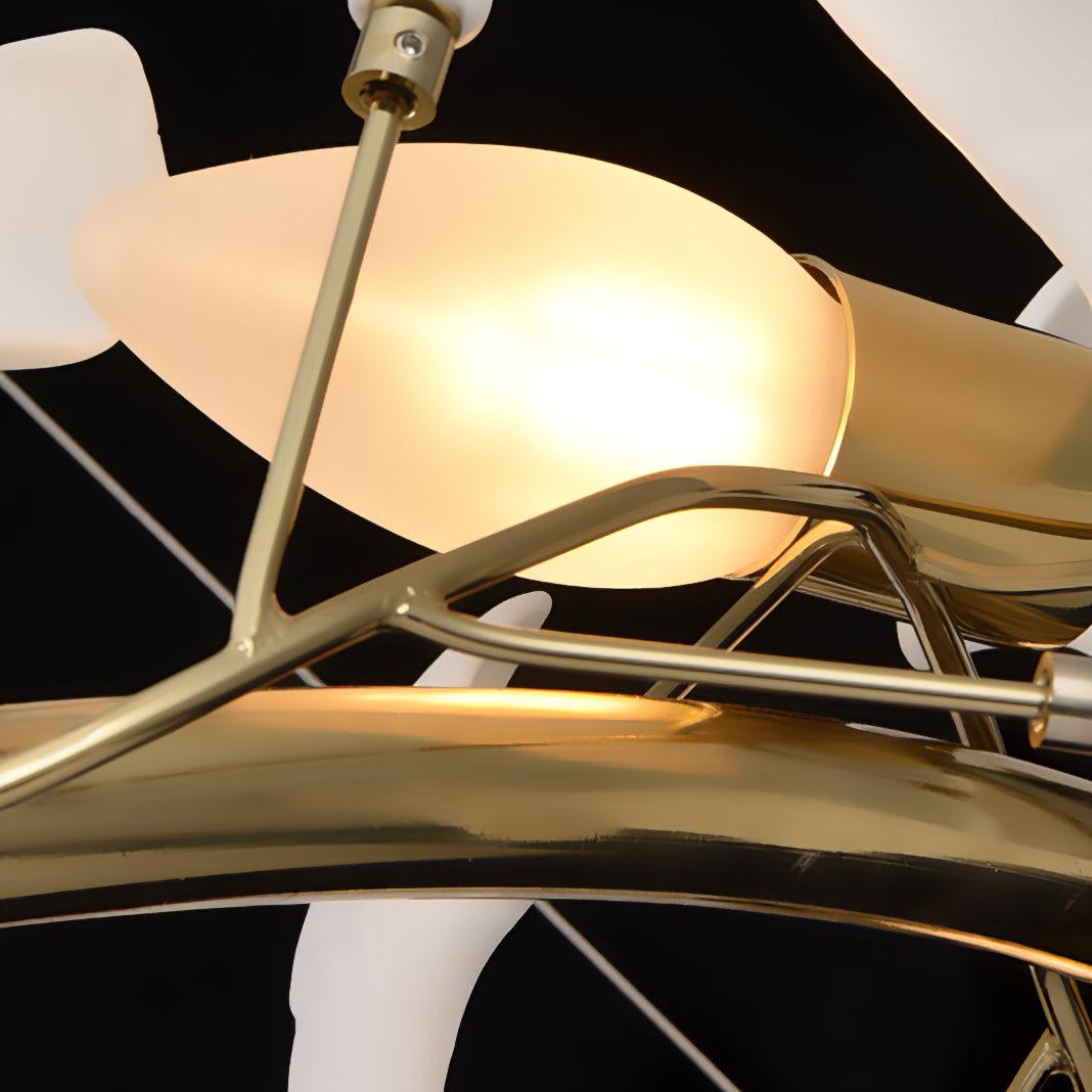Olivia Design Bellissimo LED Lampade a Sospensione Spirale Ginkgo Biloba Metallo Ceramico Soggiorno/Camera da Letto