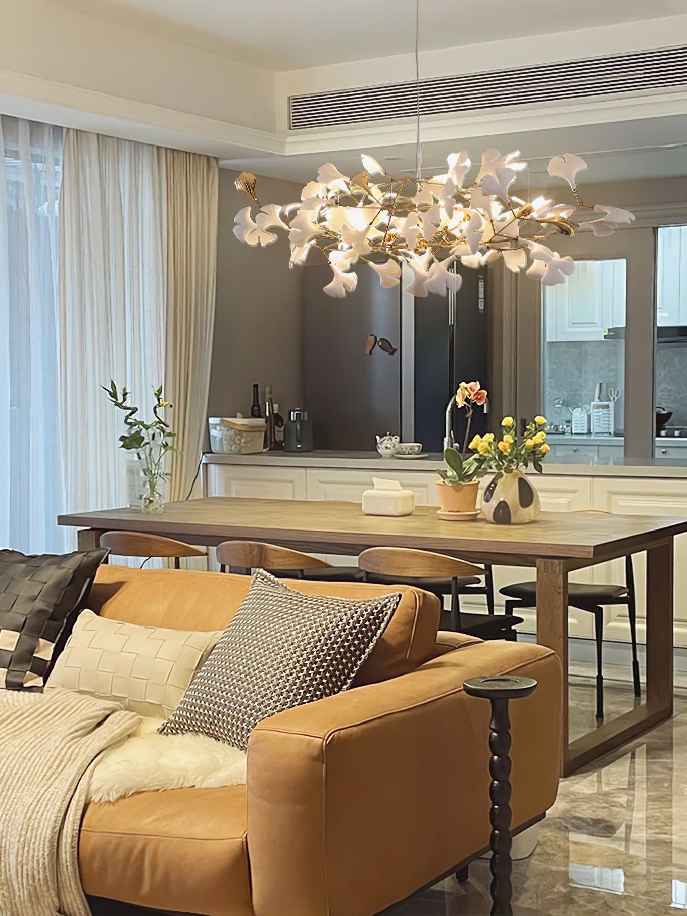 Vashayra Floral Capiz Shell Chandelier - Blowlighting