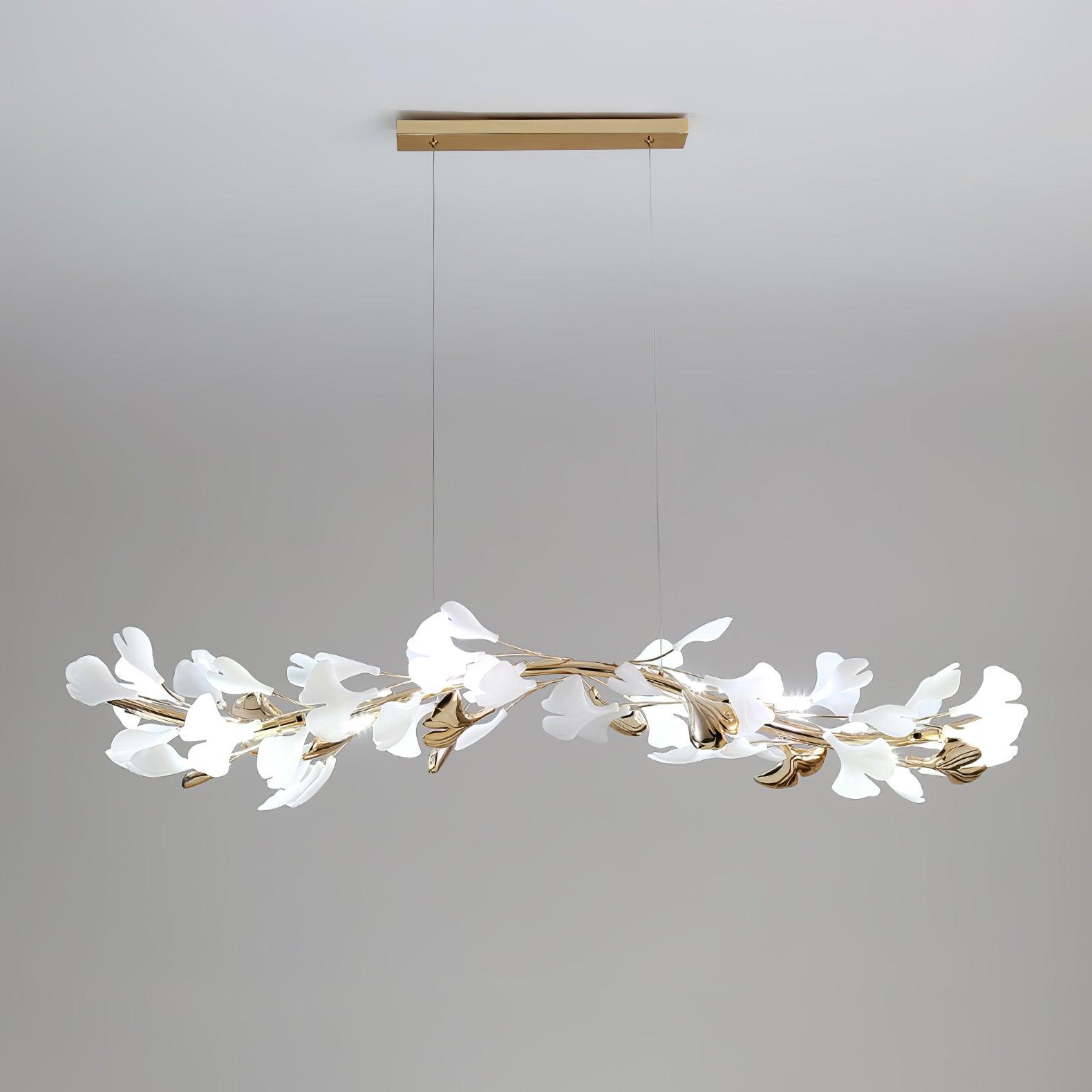 Ovyneth Postmodern Luxury Gingko Metal Ceramics Chandelier - Blowlighting