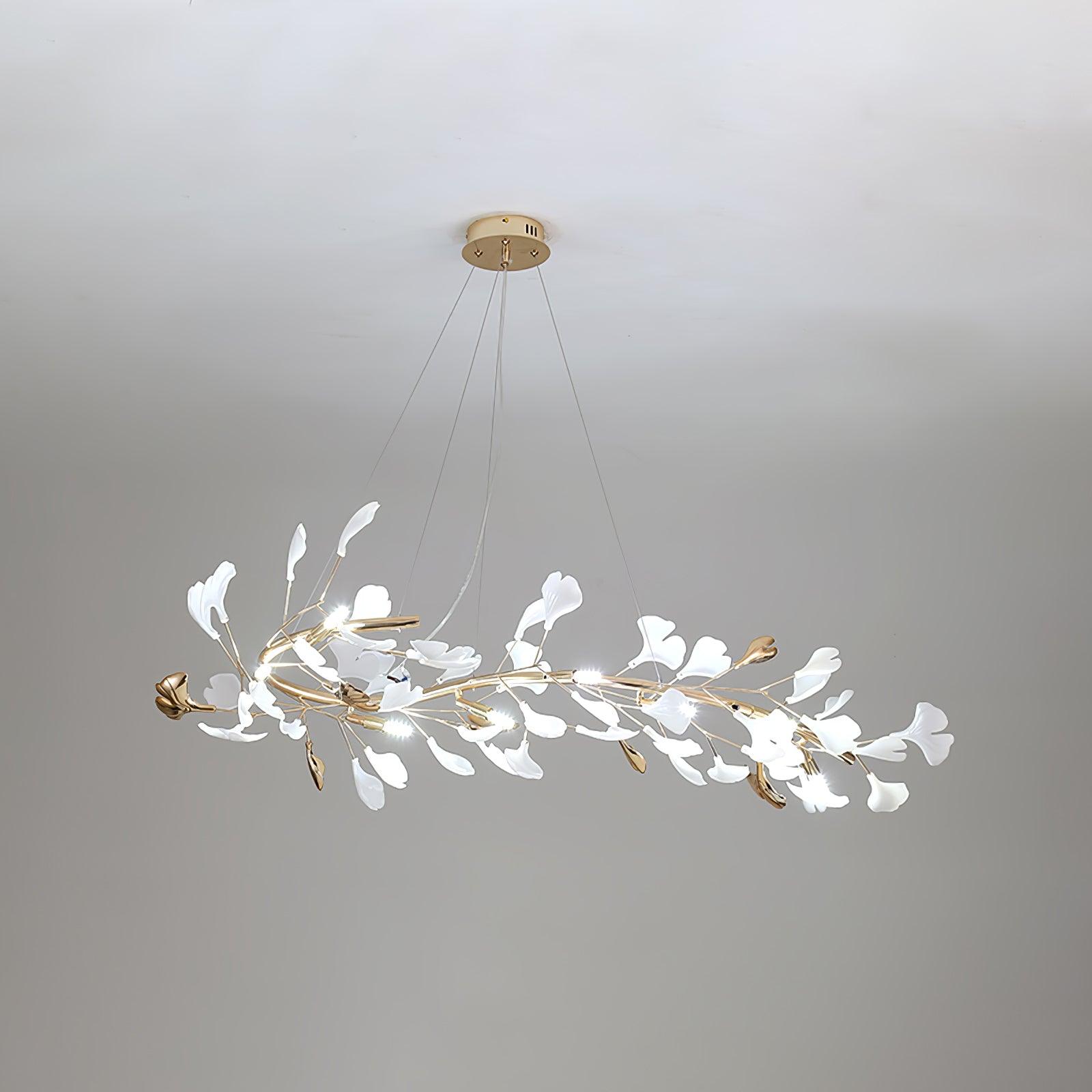 Ovyneth Postmodern Luxury Gingko Metal Ceramics Chandelier - Blowlighting