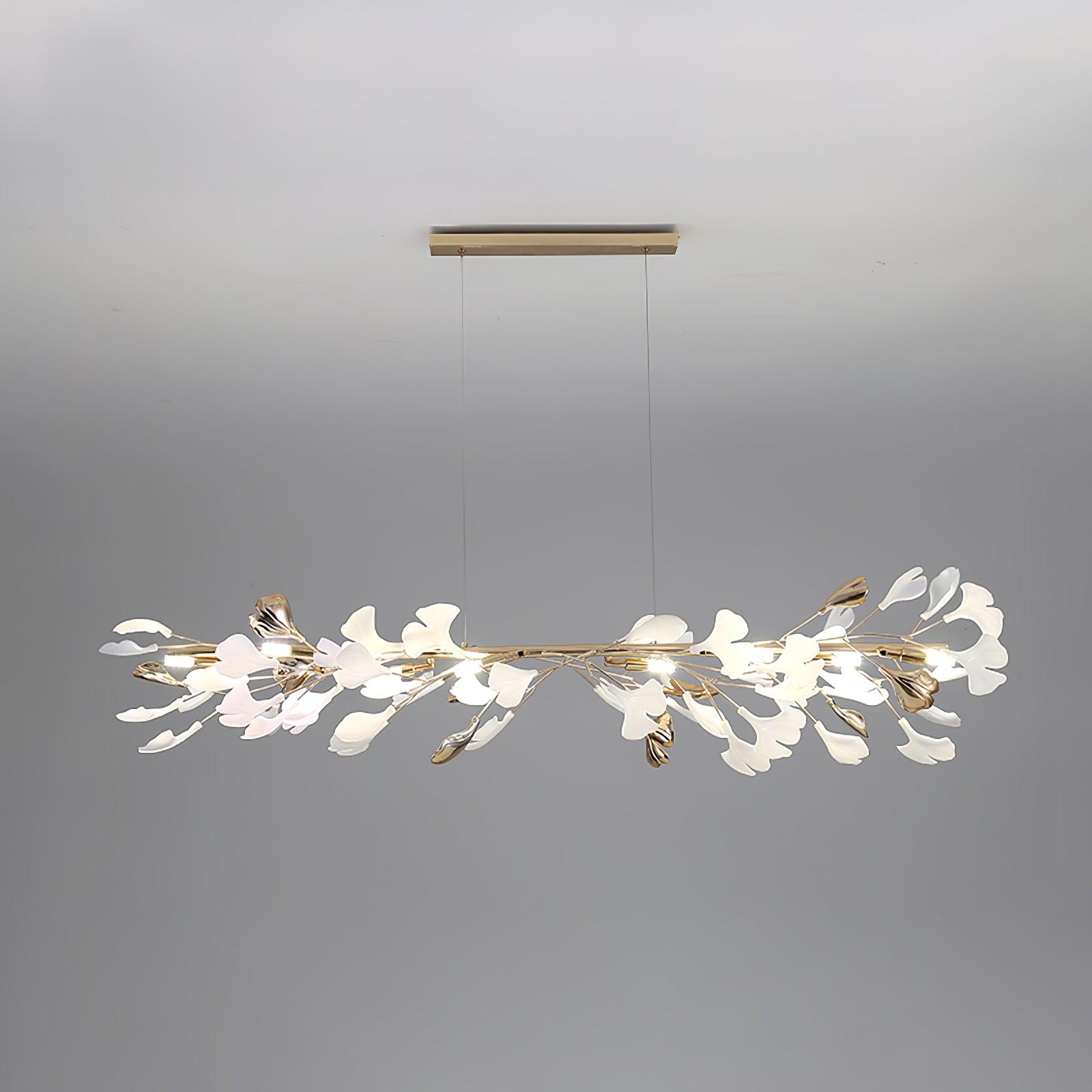 Ovyneth Postmodern Luxury Gingko Metal Ceramics Chandelier - Blowlighting