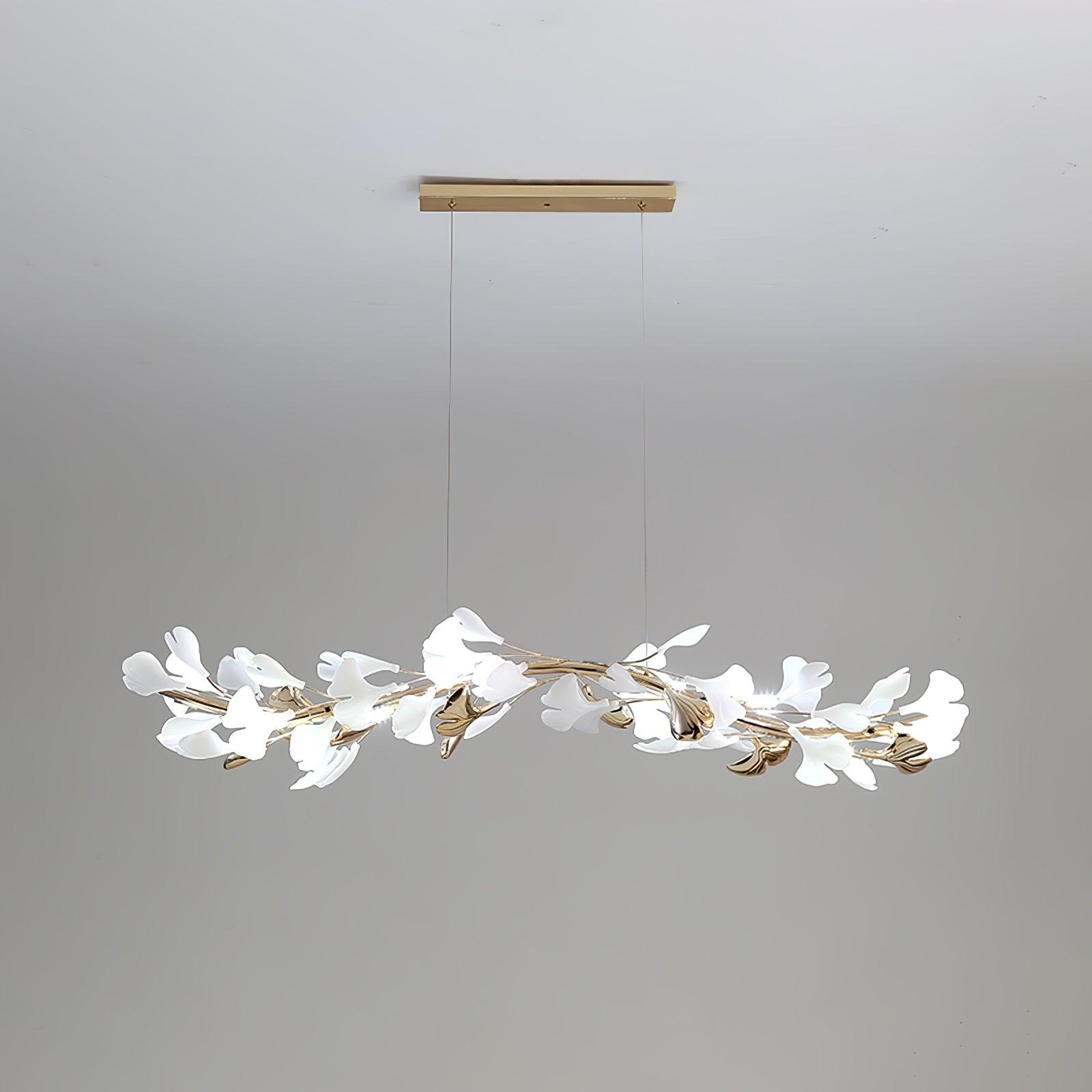 Ovyneth Postmodern Luxury Gingko Metal Ceramics Chandelier - Blowlighting