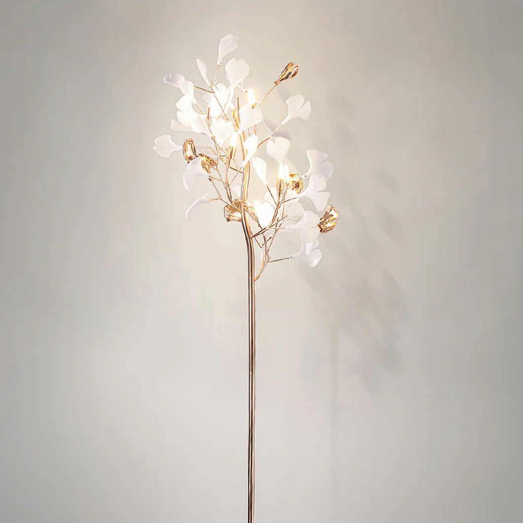 Olivia Lampada da Terra in Ceramica a Forma di Ginkgo