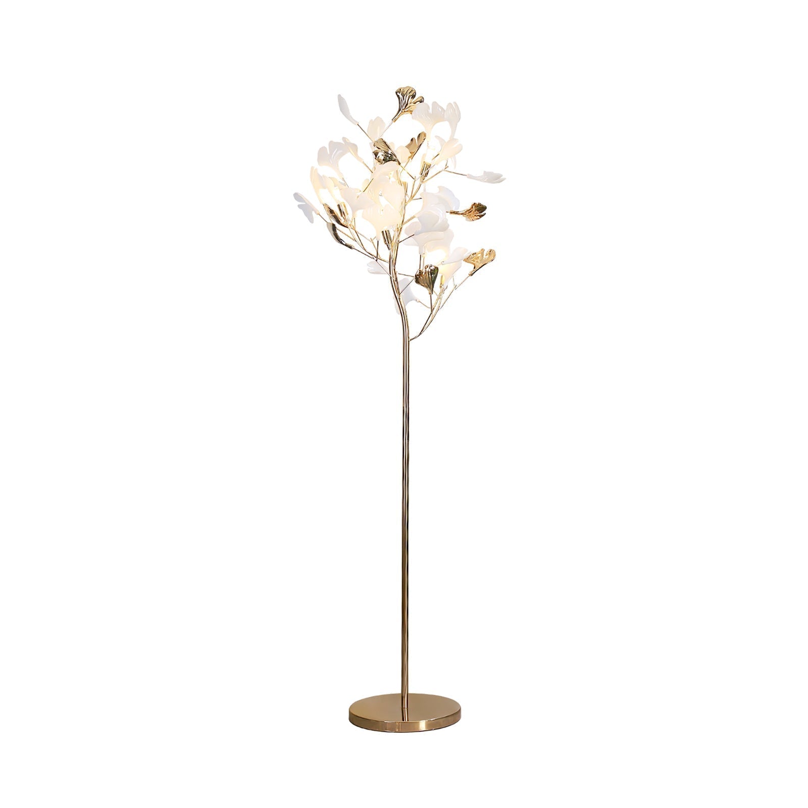 Olivia Lampada da Terra in Ceramica a Forma di Ginkgo