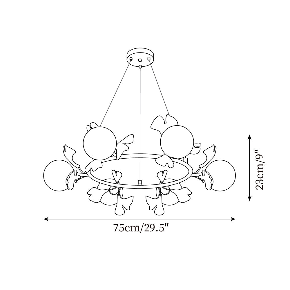 Fidova 8-Light Globe Chandelier - Letslighting