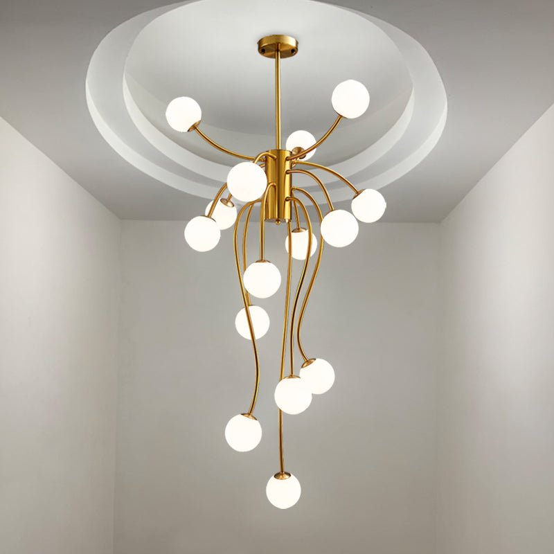 Astralyn Brass Globe Chandelier - Blowlighting