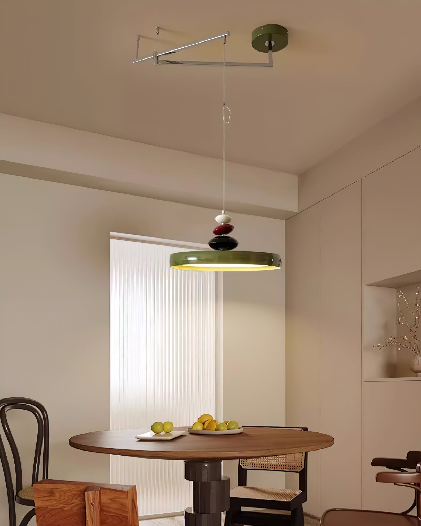 Pendant Lamp Metal and Acrylic Round Shade Decorative Modern - Letslighting