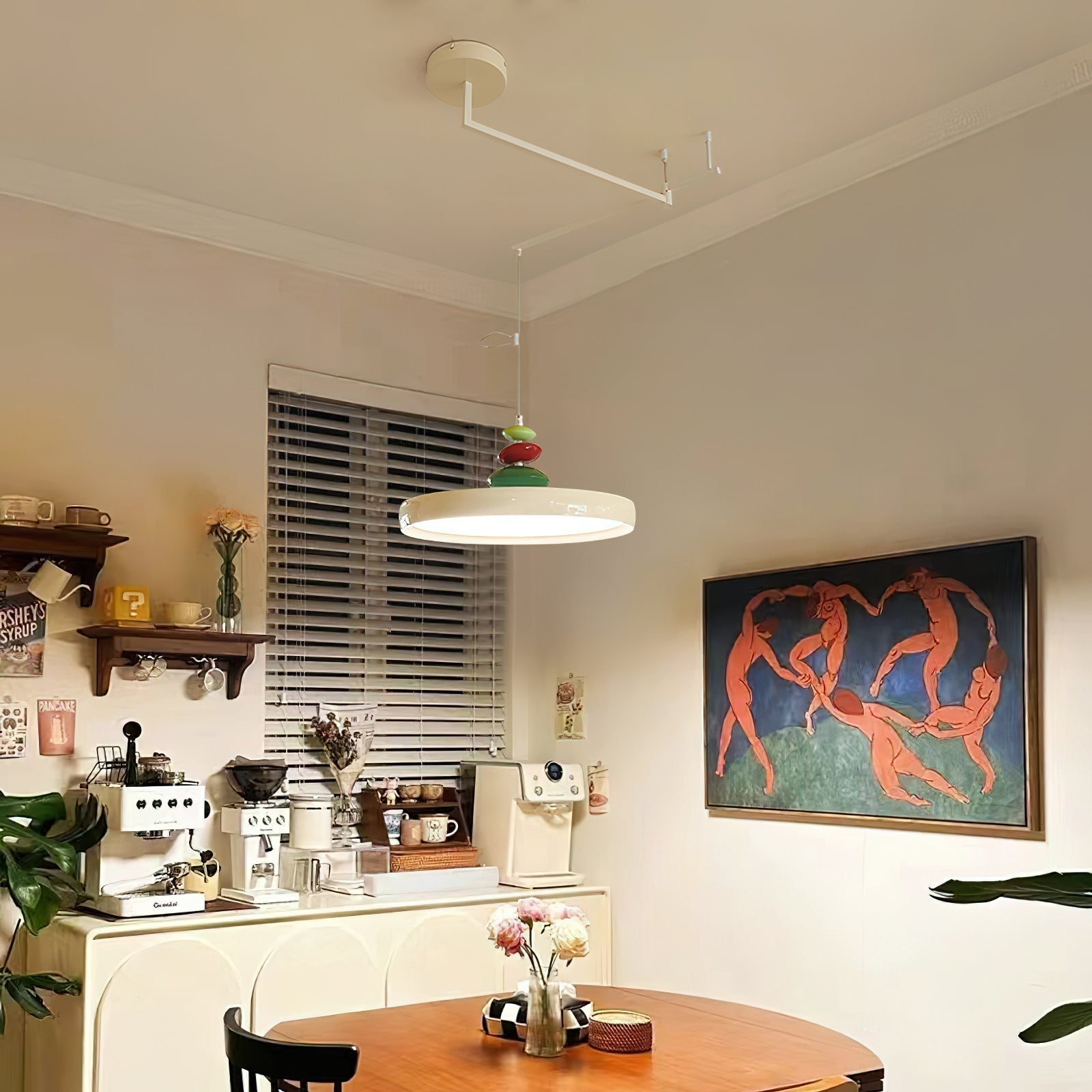 Pendant Lamp Metal and Acrylic Round Shade Decorative Modern - Letslighting