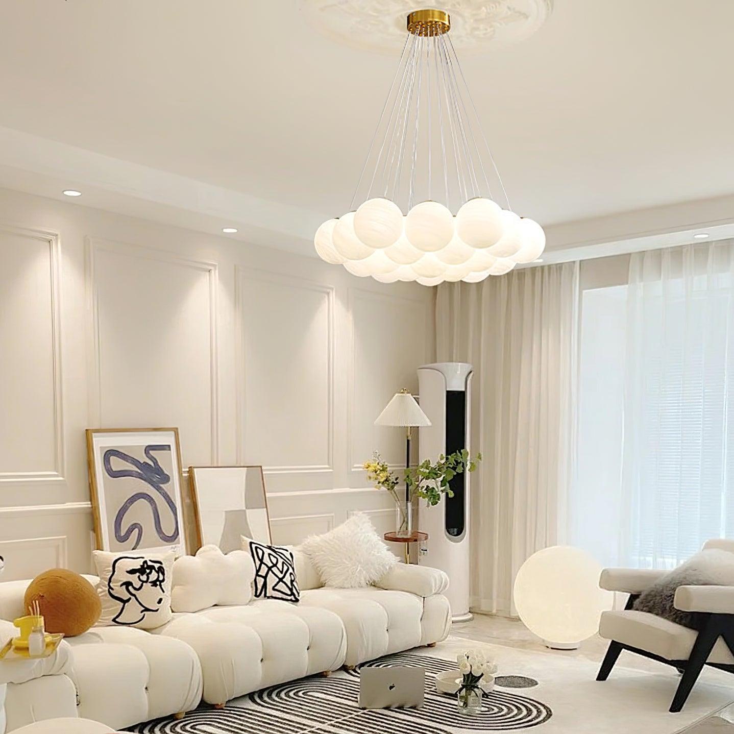 Glass Cluster Chandelier - Blowlighting