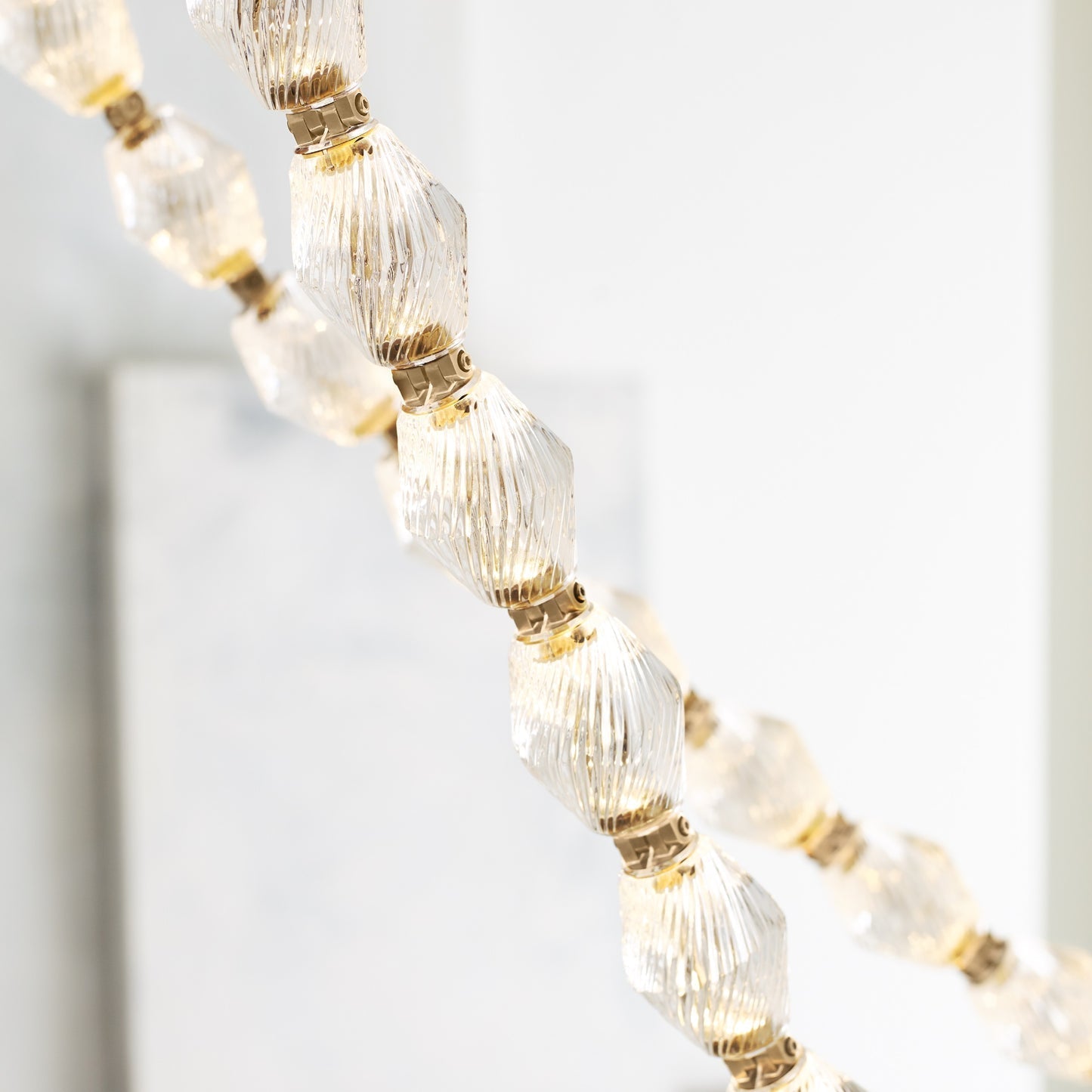 Pearlene Beaded Metal Chandelier - Blowlighting