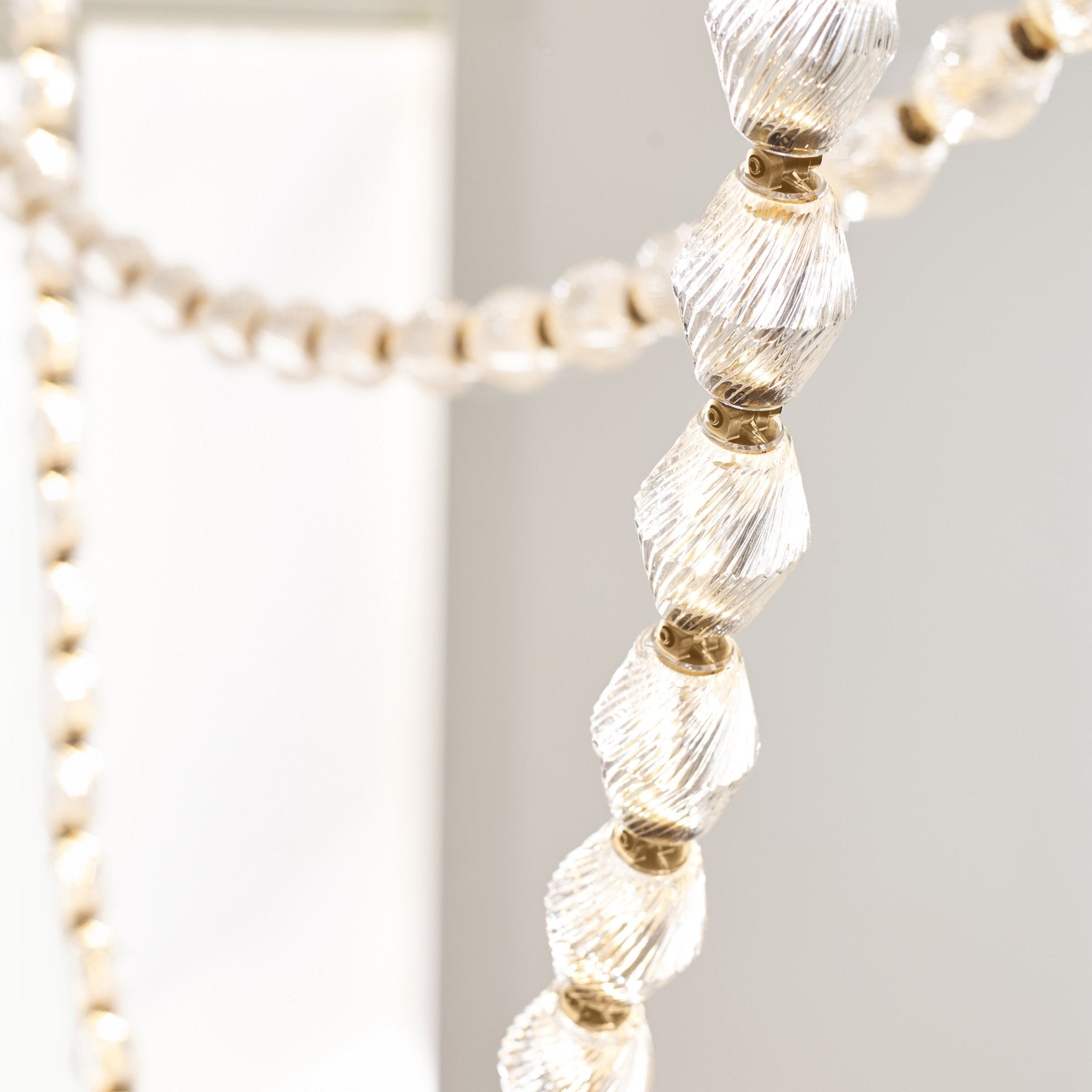 Pearlene Beaded Metal Chandelier - Blowlighting