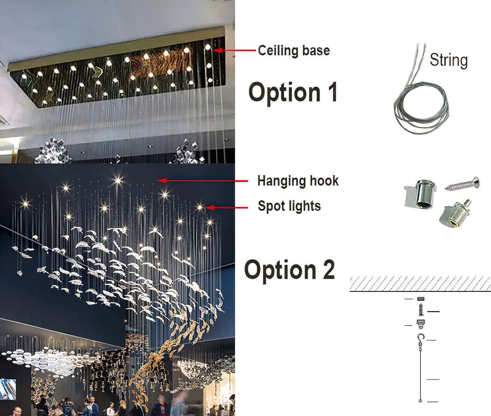 Aetherial Glass Leaf Chandelier - Blowlighting