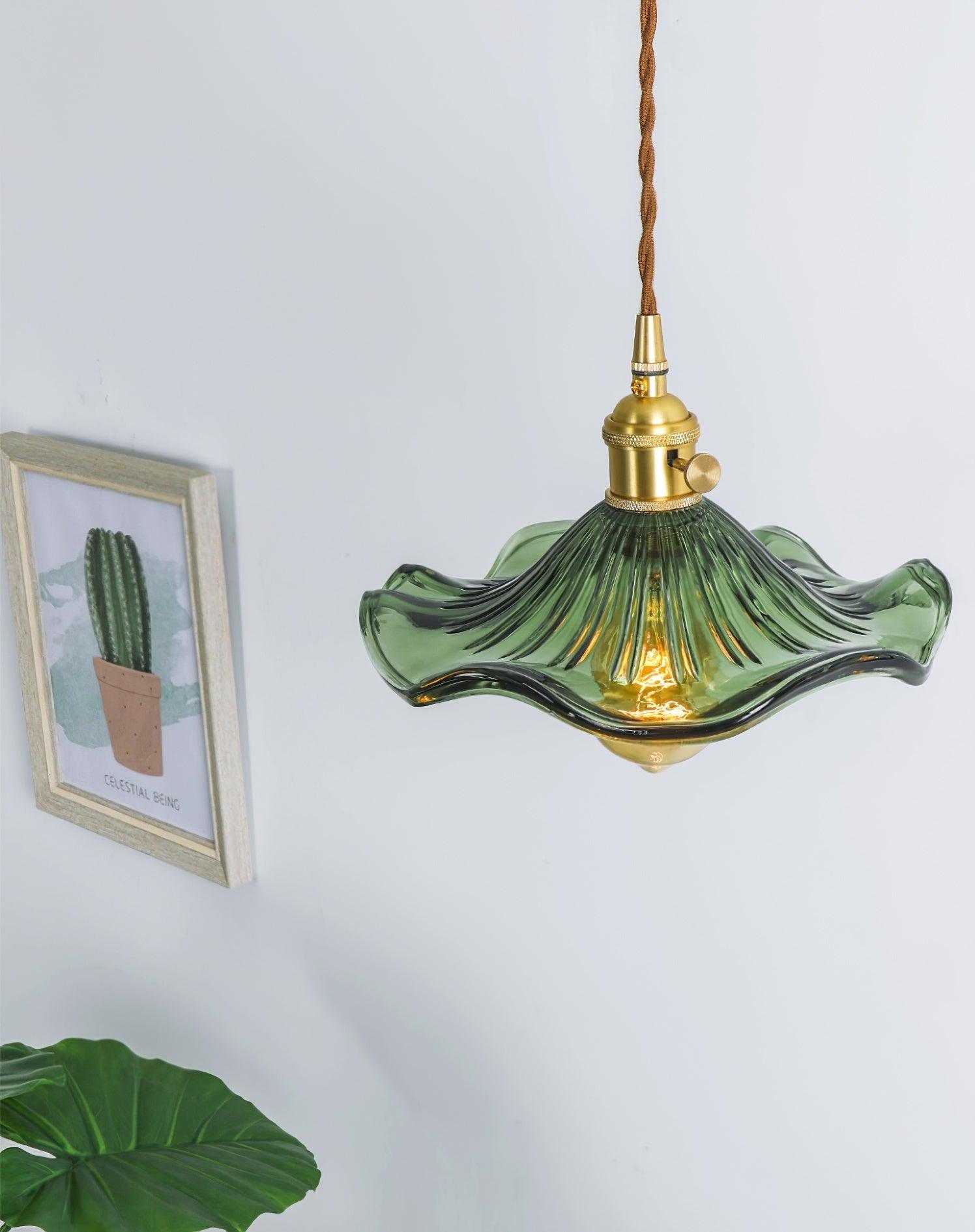 Glass Hibiscus Flower Pendant Light - Blowlighting