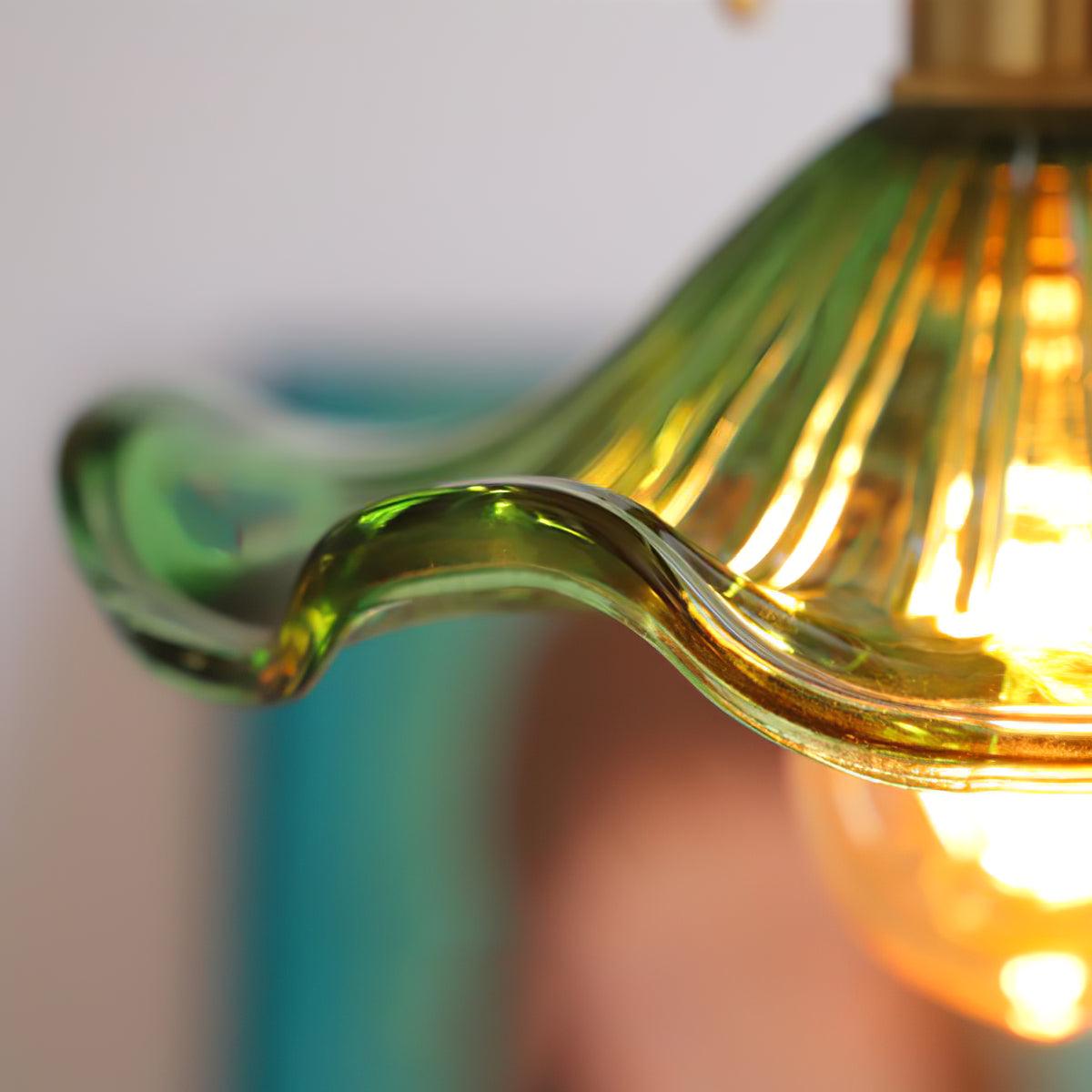 Glass Hibiscus Flower Pendant Light - Blowlighting