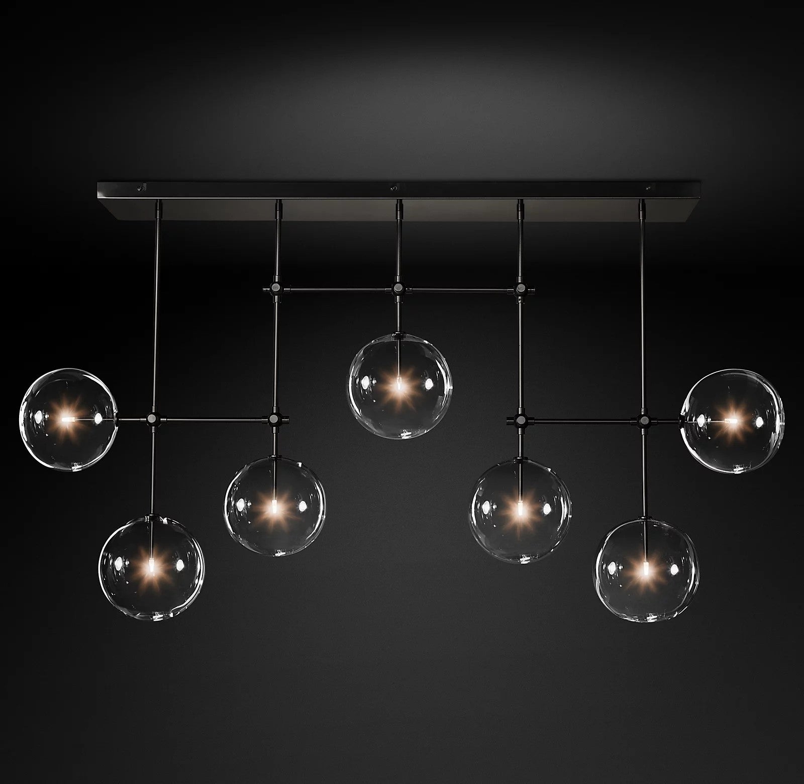 Orbit Contemporary Glass Chandelier - Blowlighting