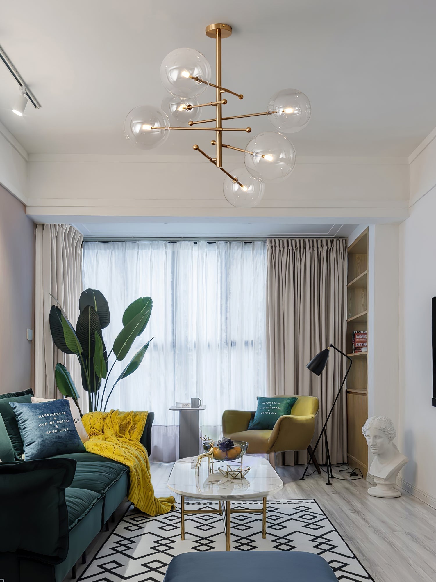 Orbit Contemporary Glass Chandelier - Blowlighting