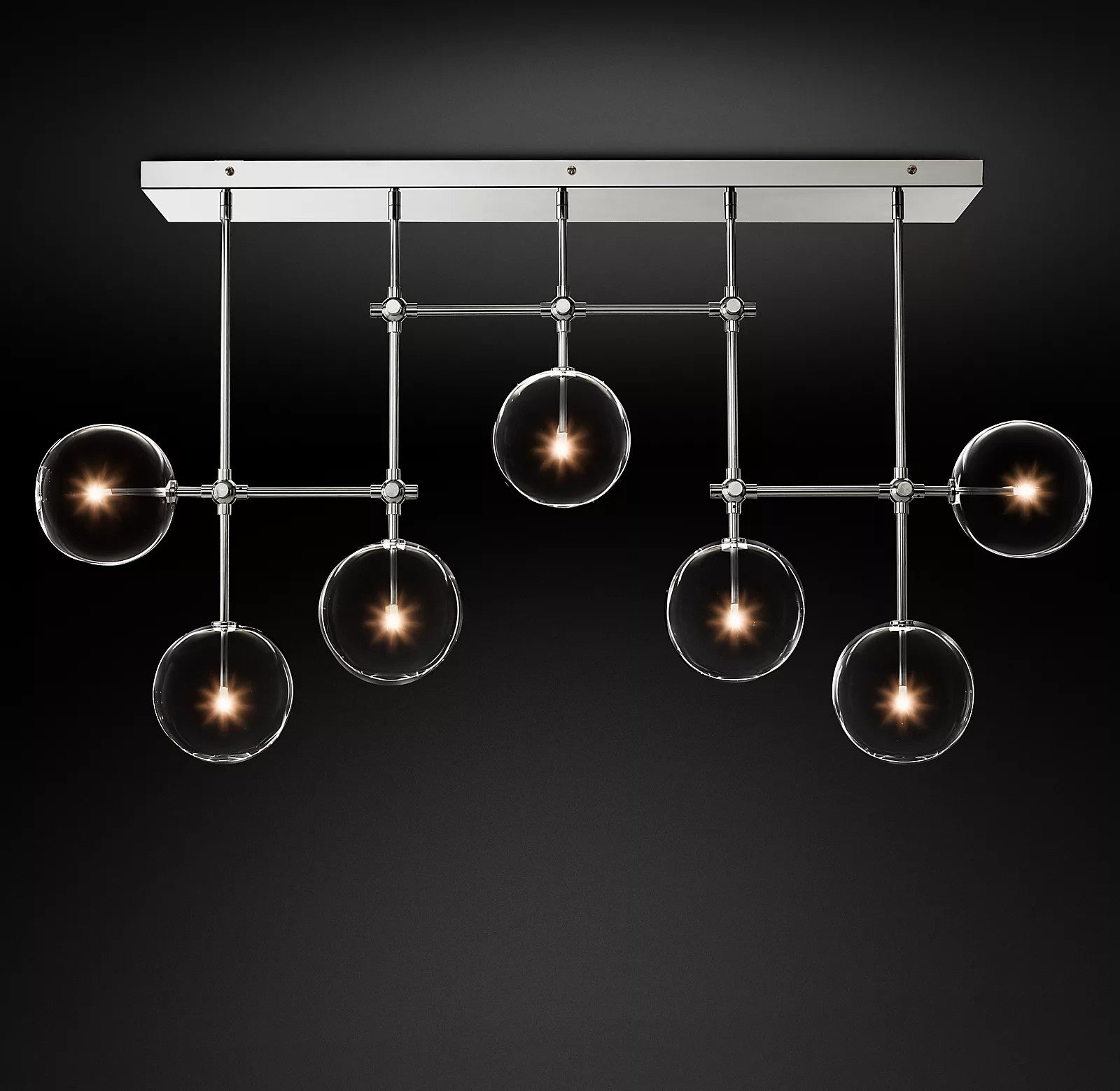 Orbit Contemporary Glass Chandelier - Blowlighting