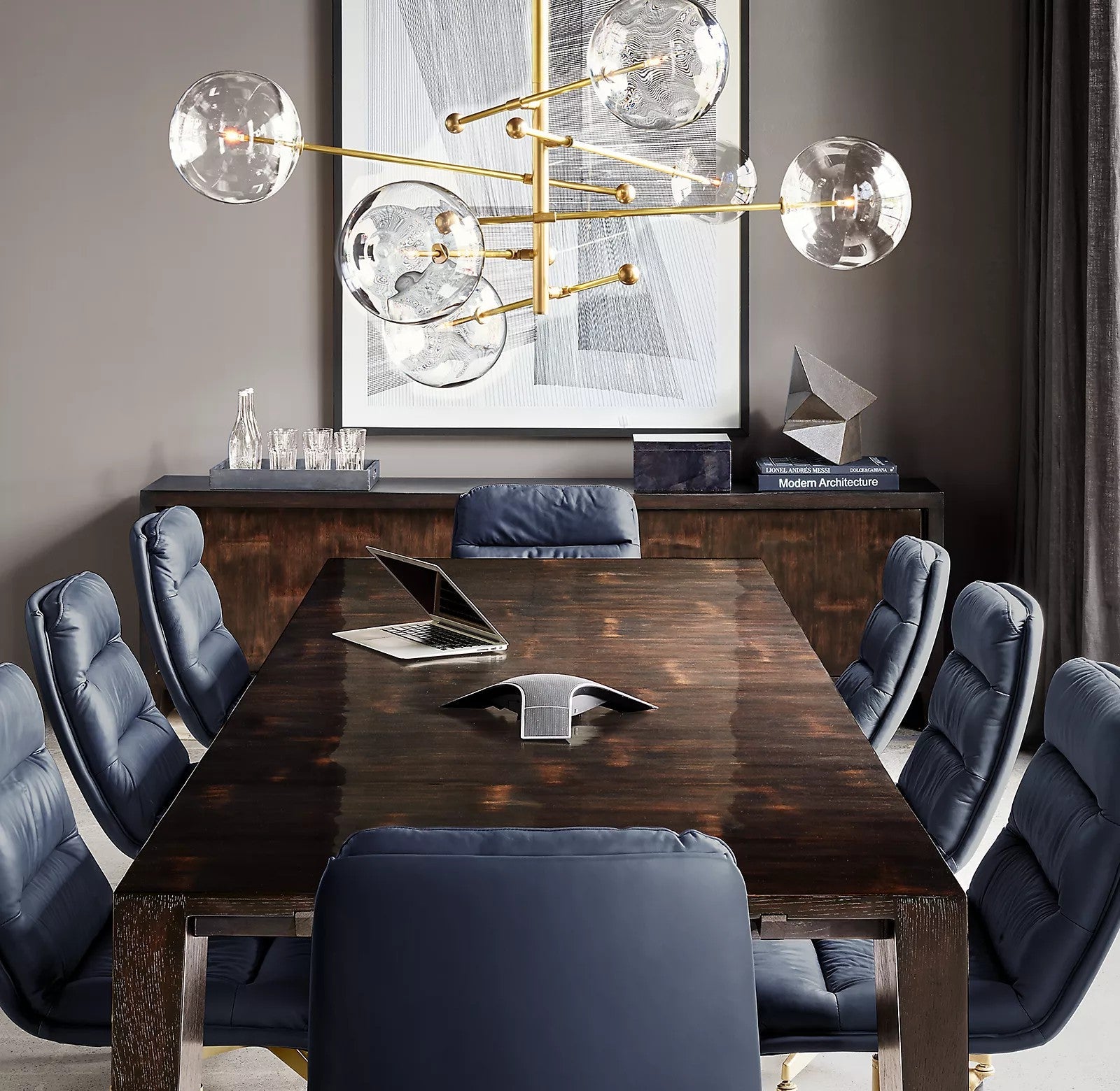 Orbit Contemporary Glass Chandelier - Blowlighting