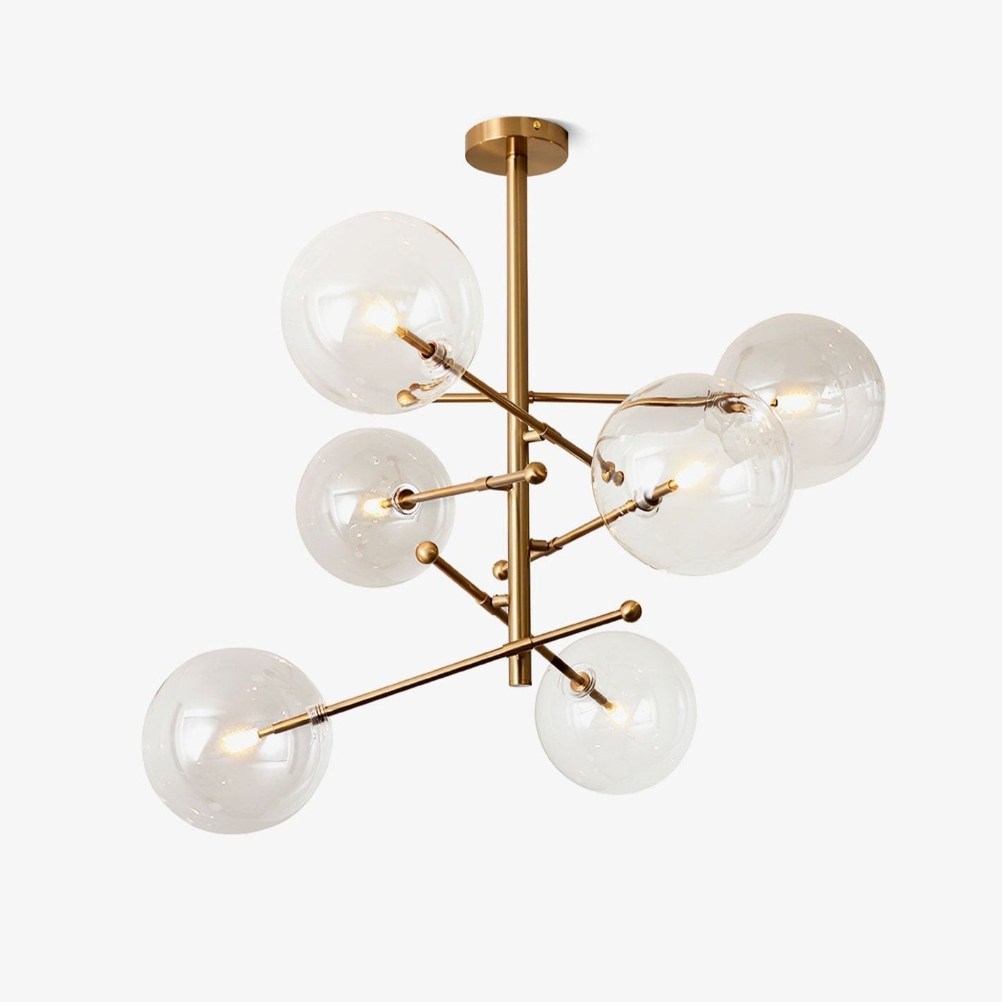 Orbit Contemporary Glass Chandelier - Blowlighting