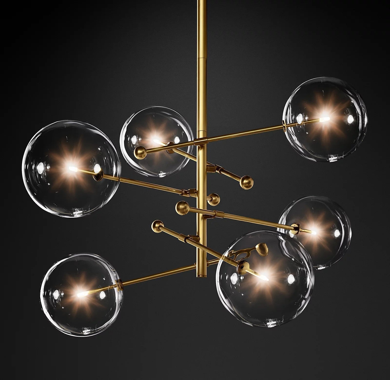Orbit Contemporary Glass Chandelier - Blowlighting