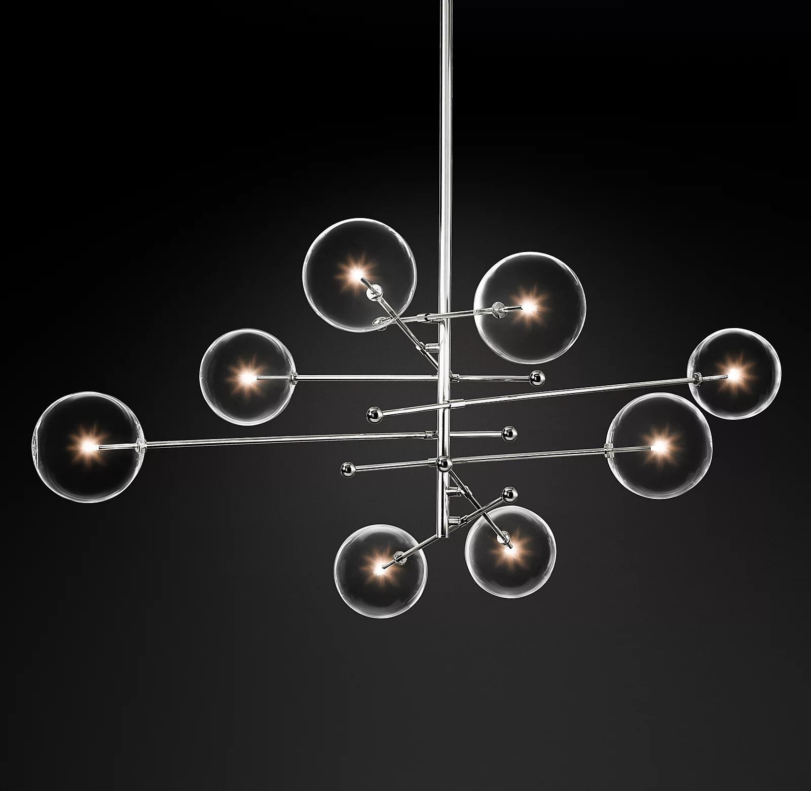 Orbit Contemporary Glass Chandelier - Blowlighting