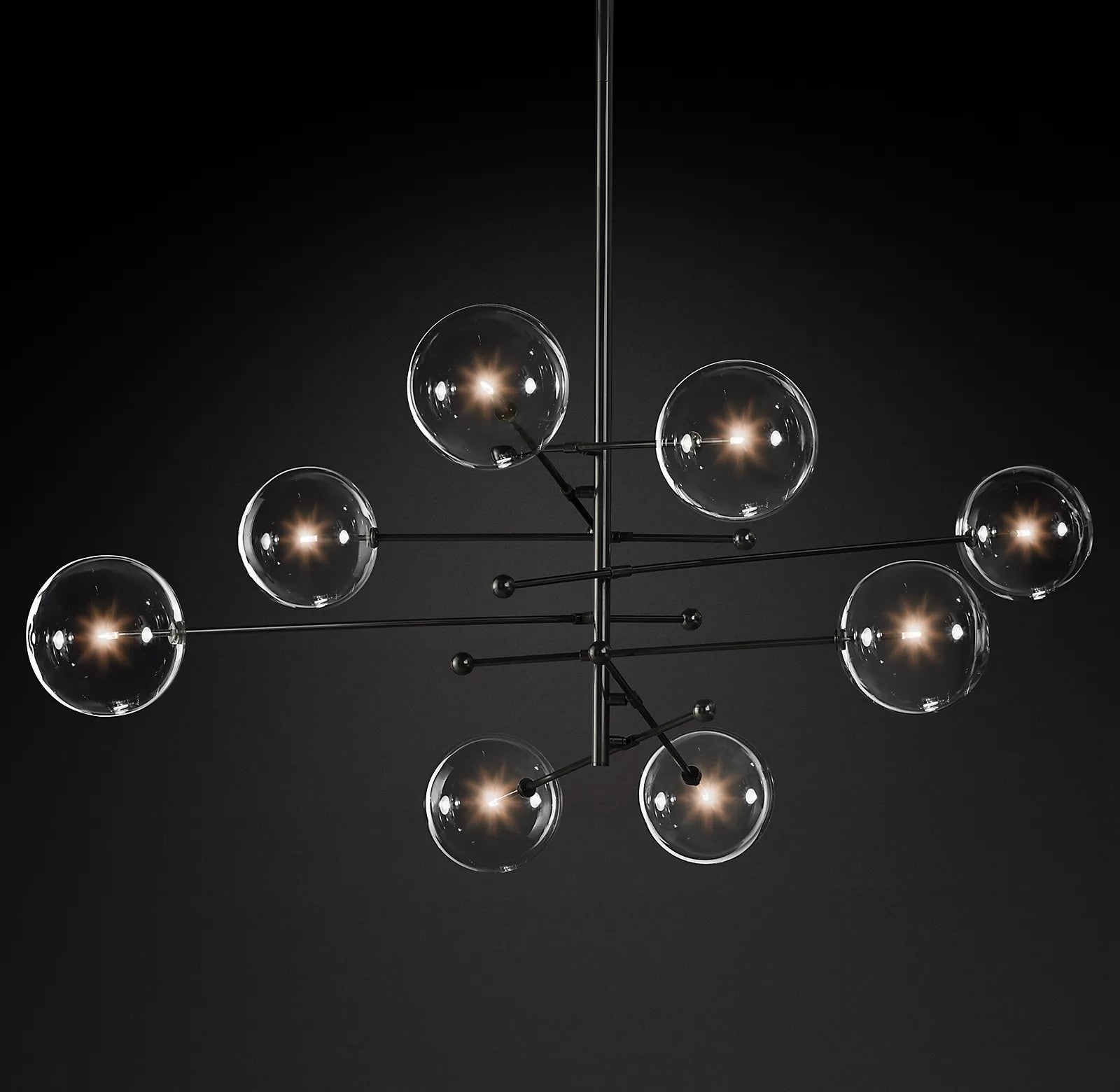 Orbit Contemporary Glass Chandelier - Blowlighting