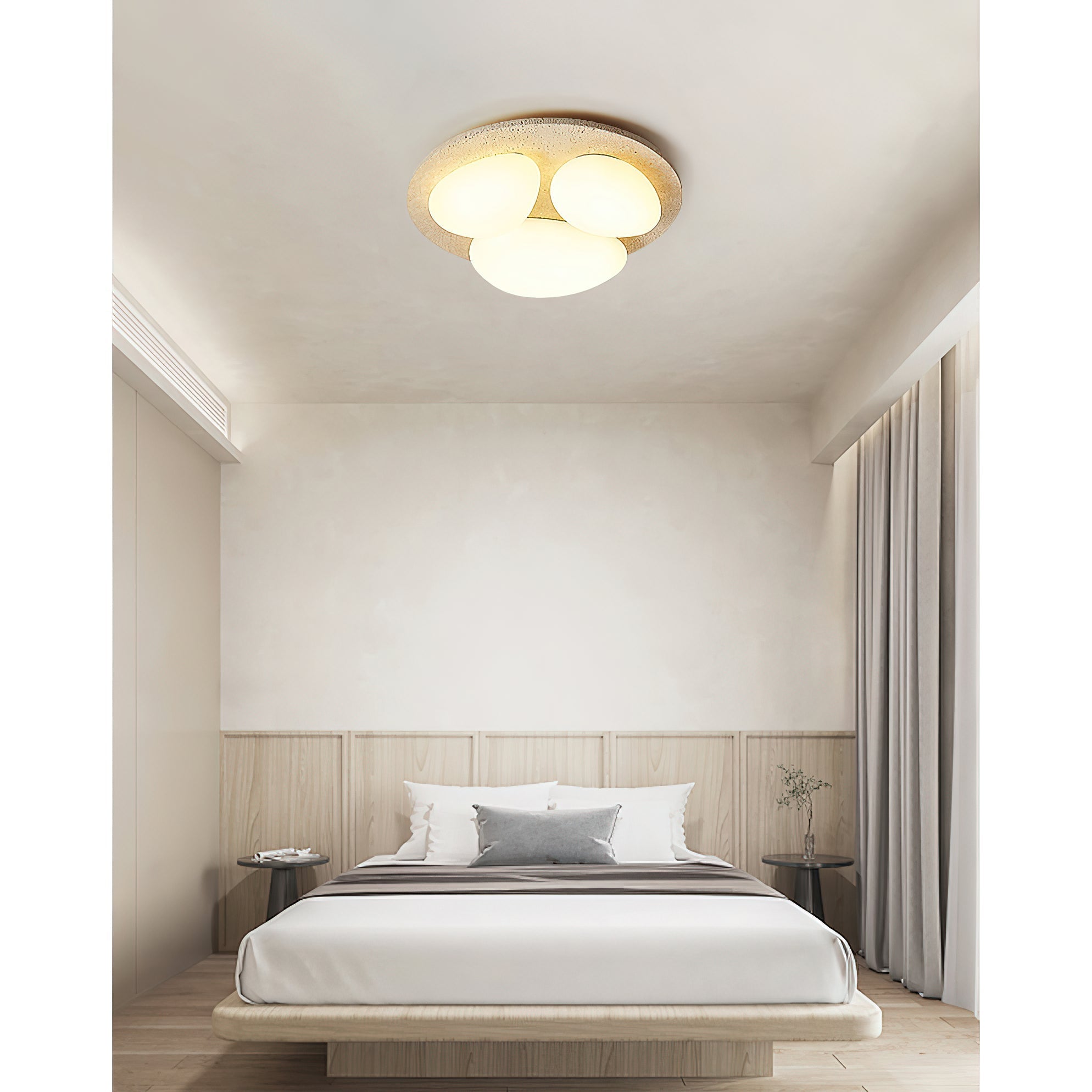 Lylaeen Modern Minimalist Travertine Plastic Ceiling Lamp - Lamp Copper