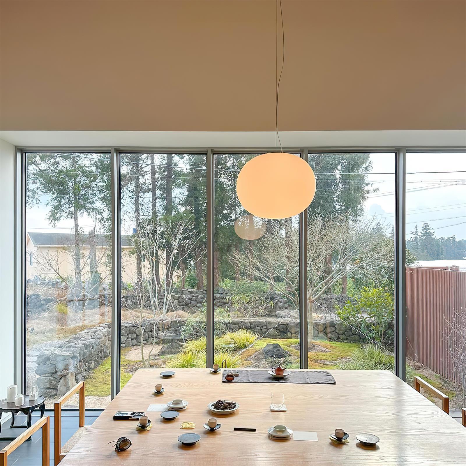 Opivio White Globe Pendant Light - Letslighting