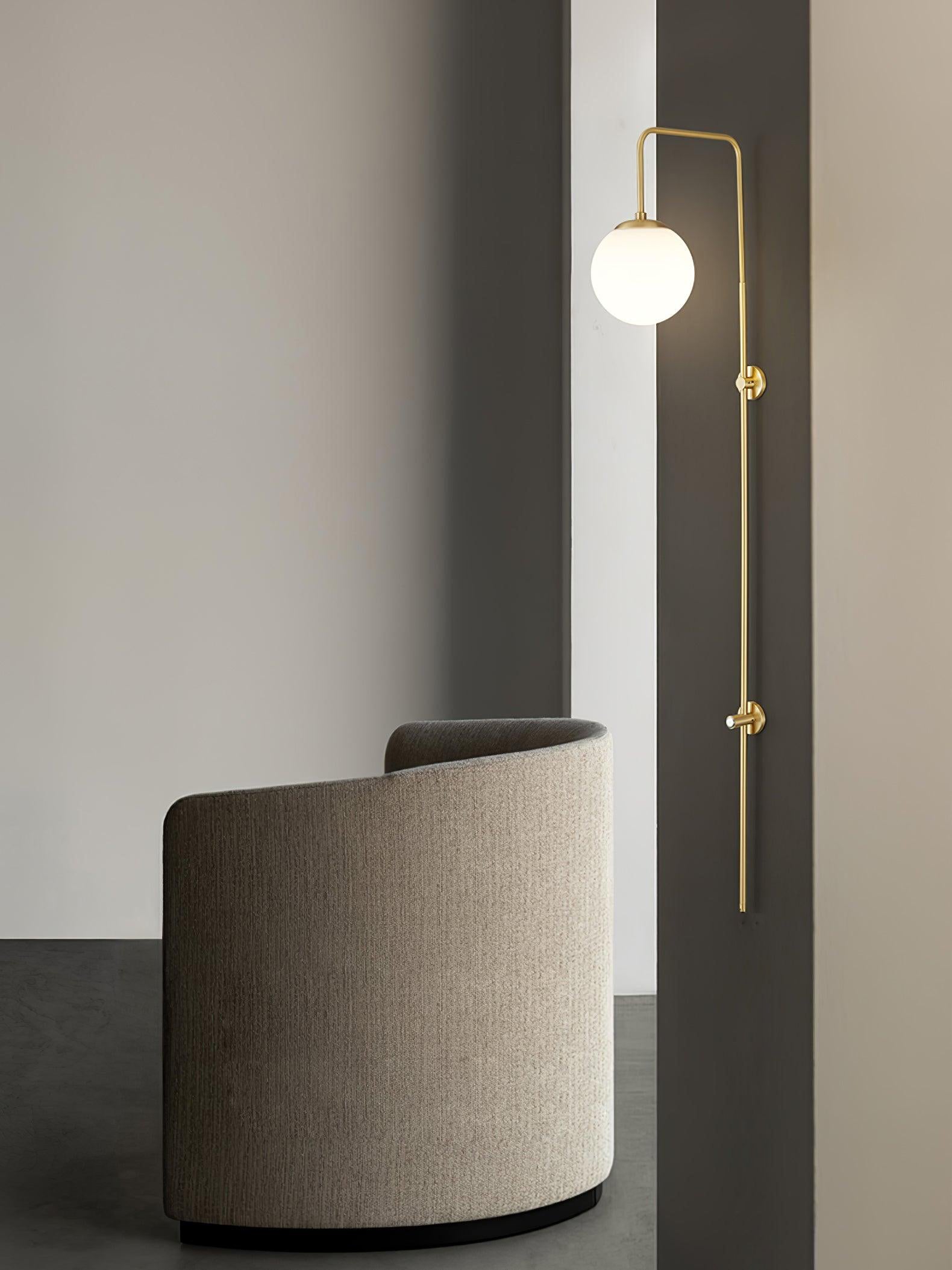 Globe Brass Wall Sconce - Blowlighting