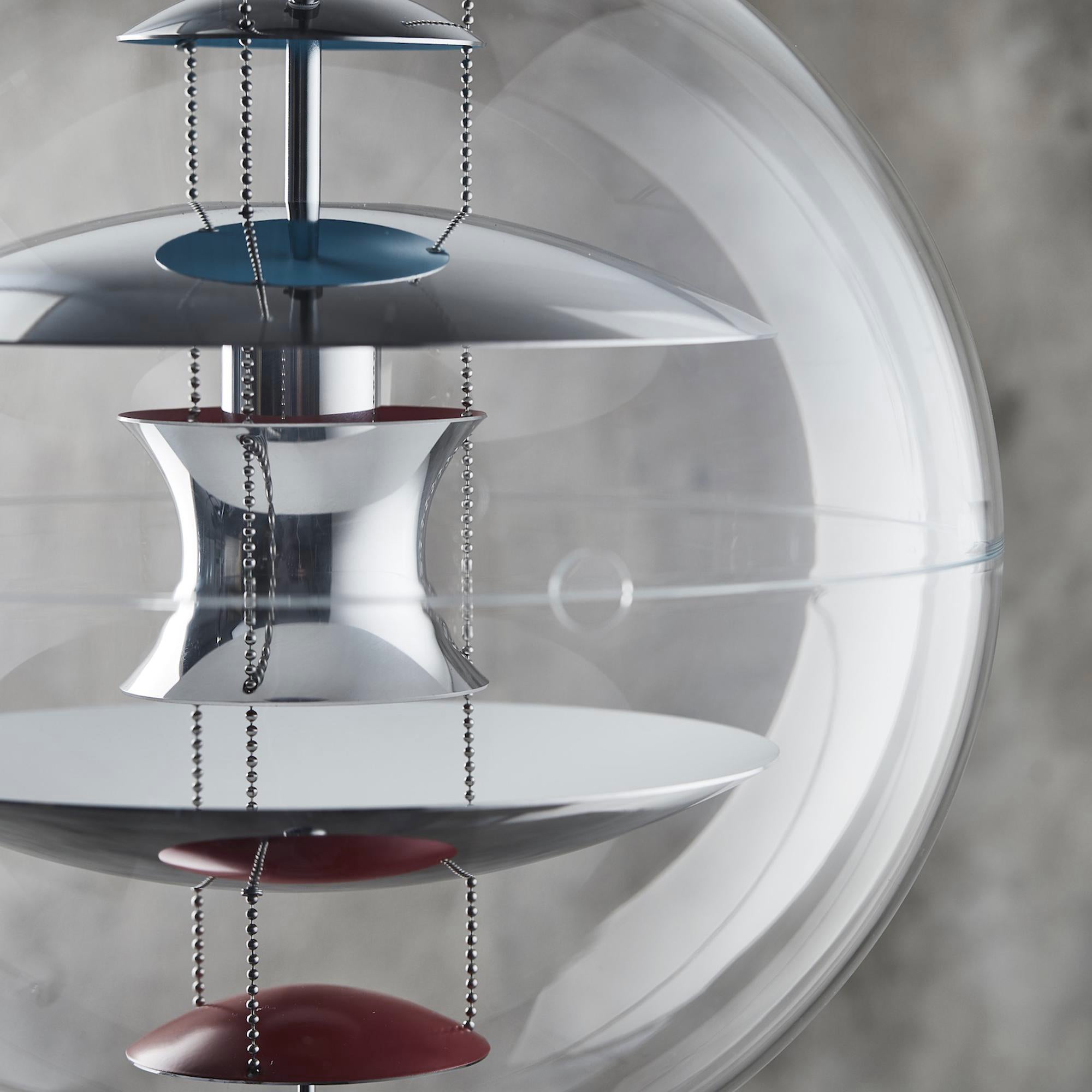 Orlaeen Individual Creativity Globe Metal Acrylic Pendant Lamp - Lamp Copper