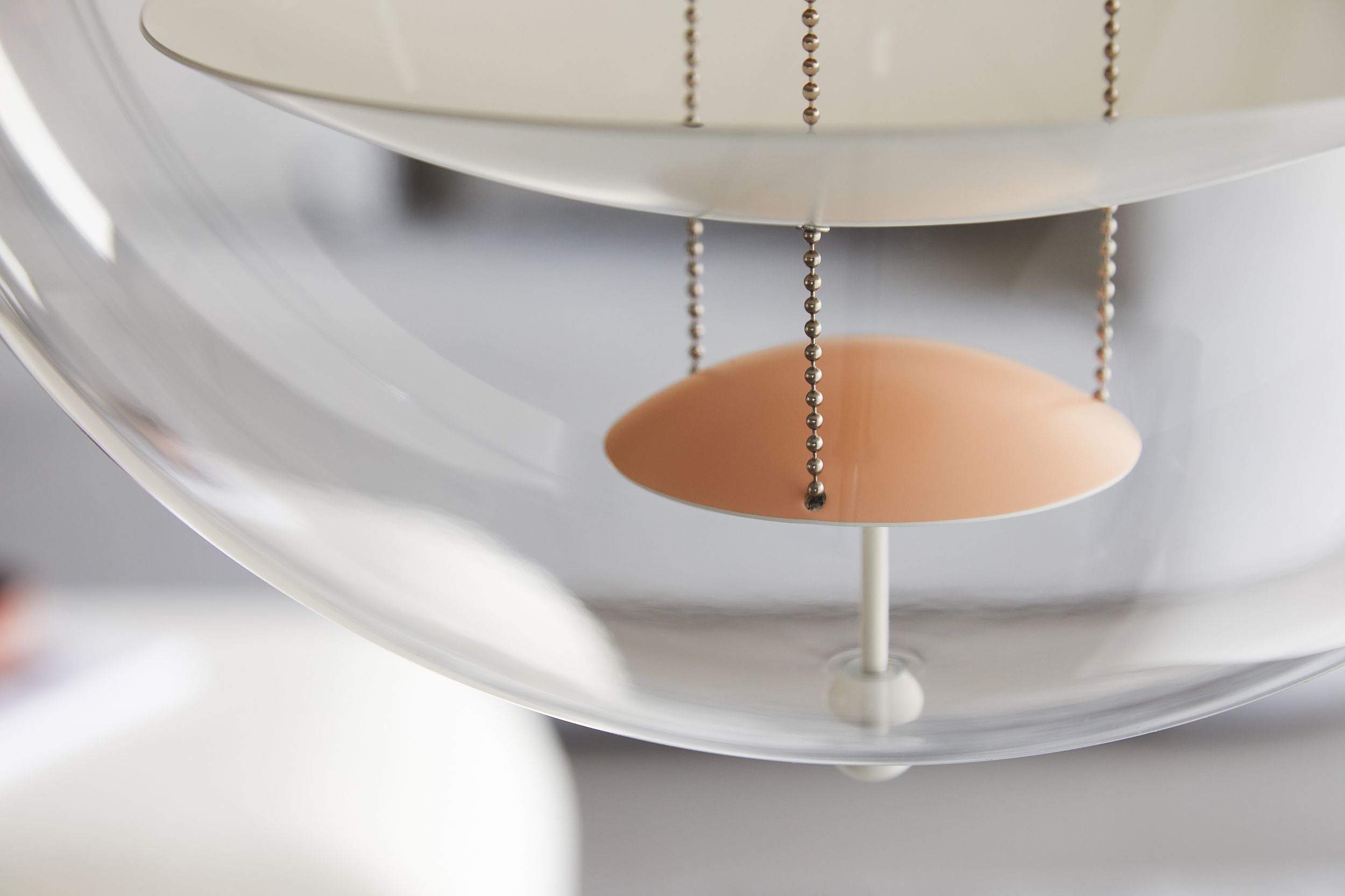 Orlaeen Individual Creativity Globe Metal Acrylic Pendant Lamp - Lamp Copper