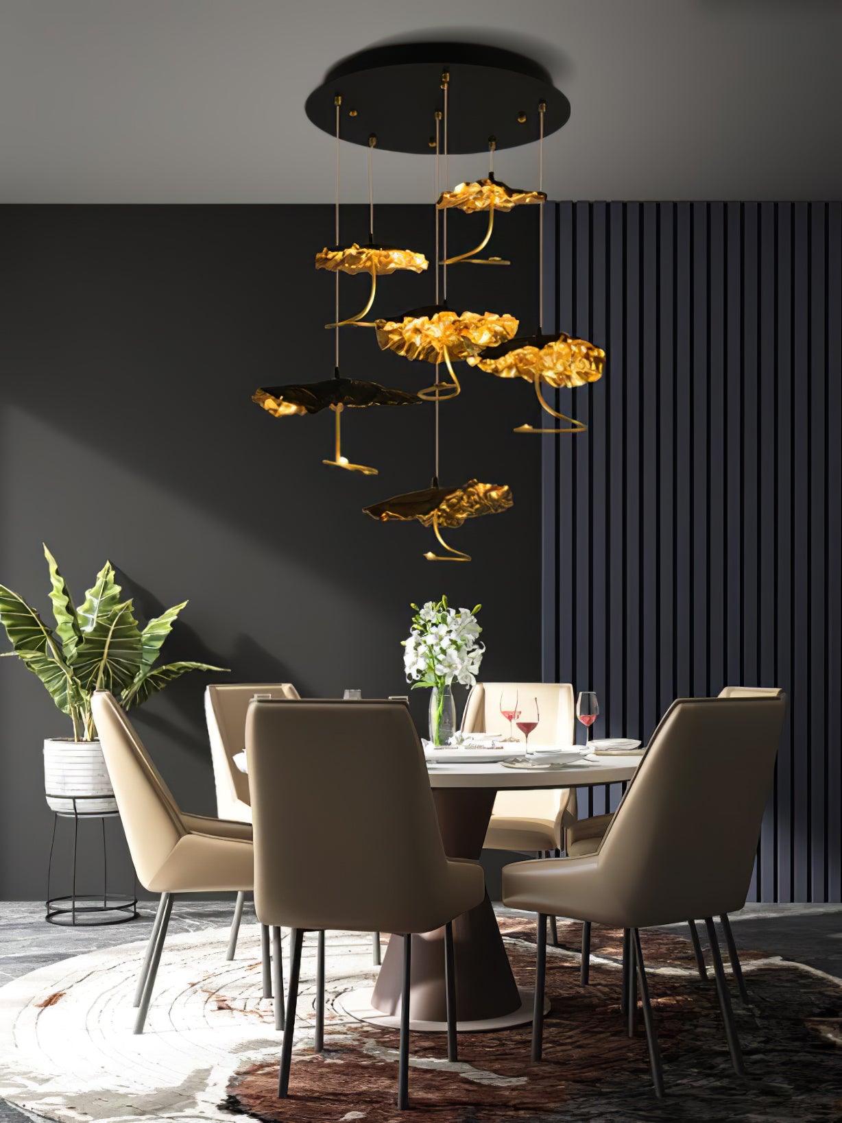 Aureate Cloud Brass Cluster Chandelier - Blowlighting