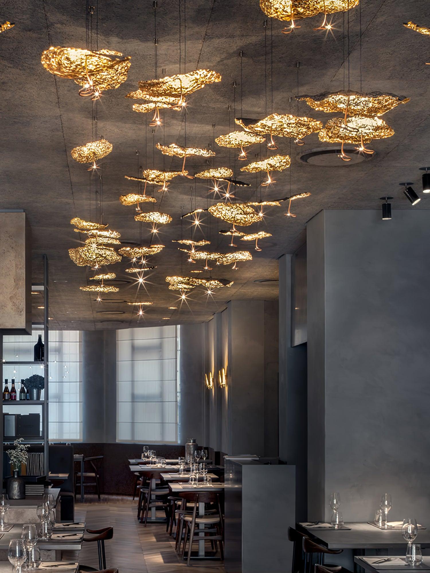 Aureate Cloud Brass Cluster Chandelier - Blowlighting