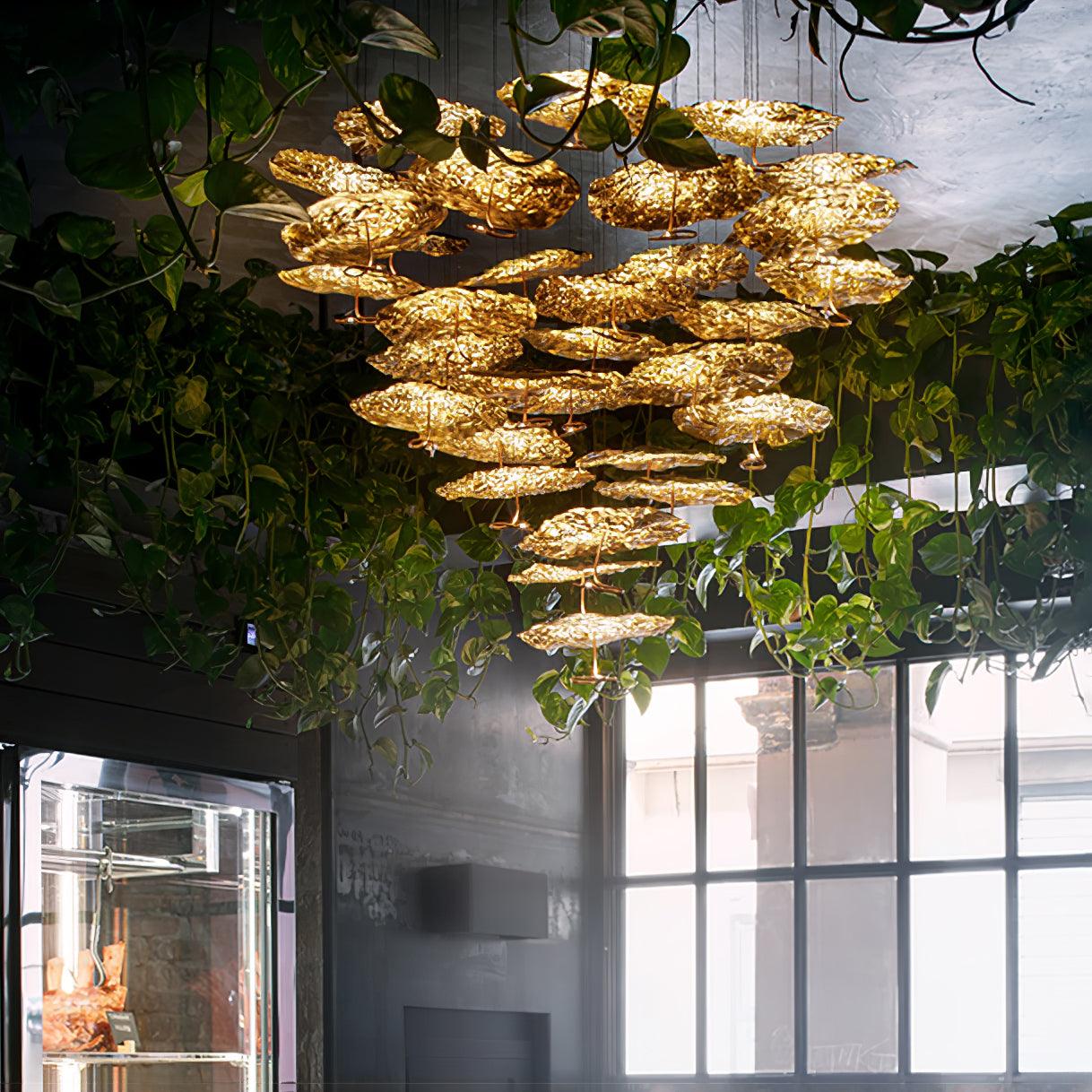 Aureate Cloud Brass Cluster Chandelier - Blowlighting