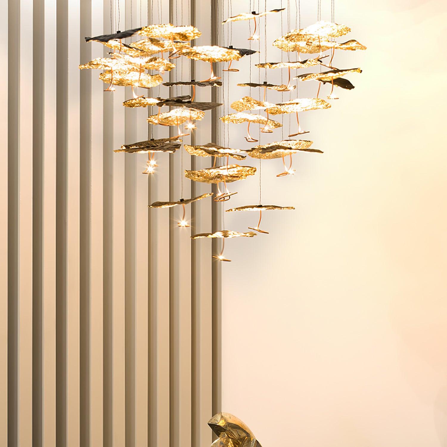 Aureate Cloud Brass Cluster Chandelier - Blowlighting