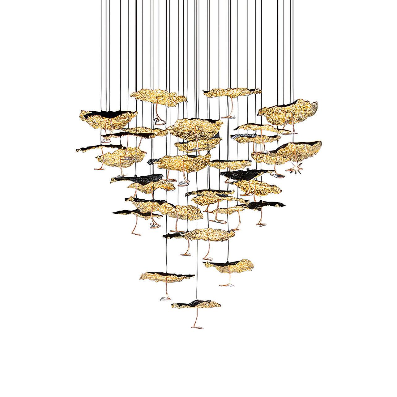 Aureate Cloud Brass Cluster Chandelier - Blowlighting