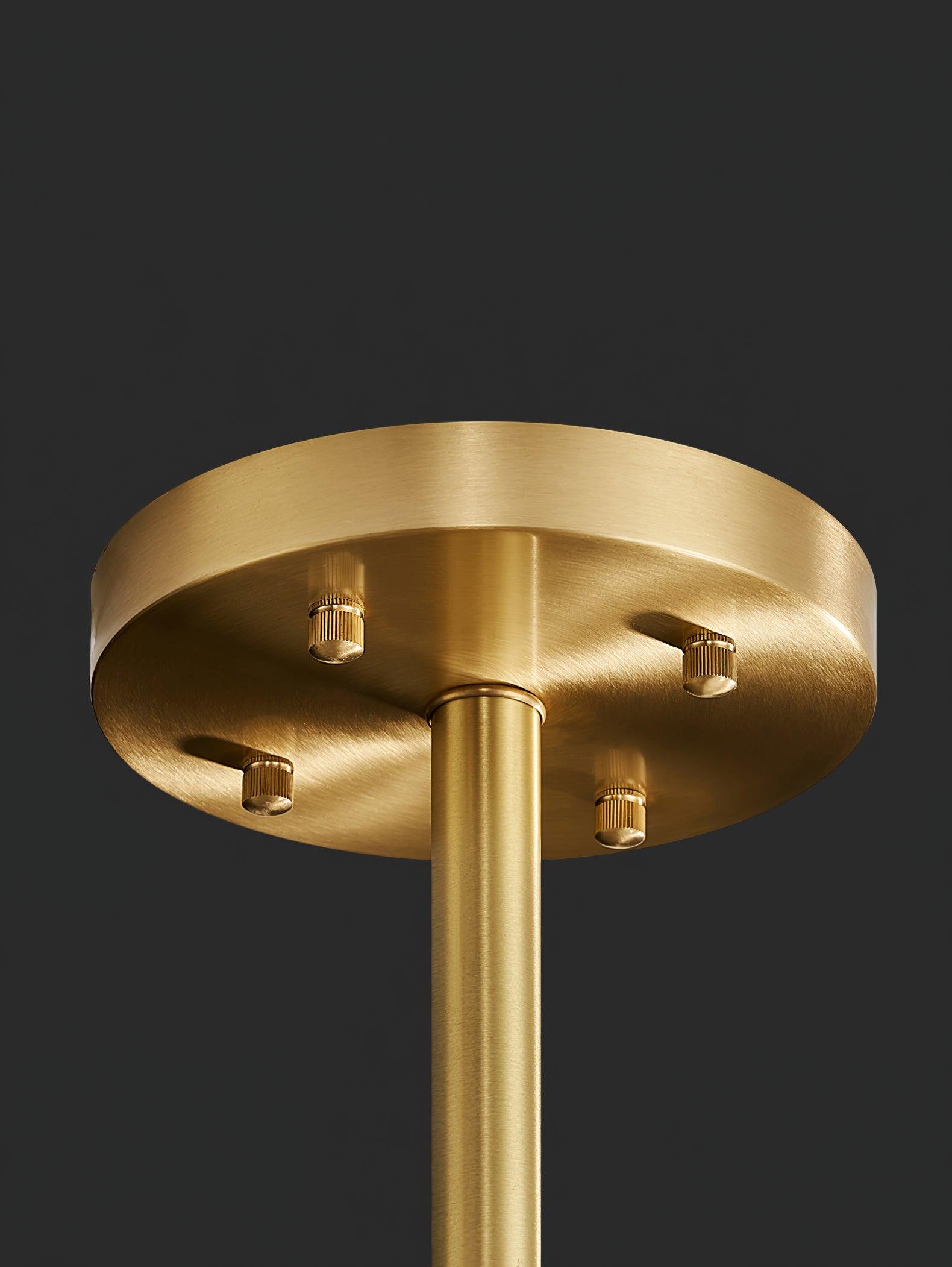 Gold & Clear Rod Chandelier - Blowlighting