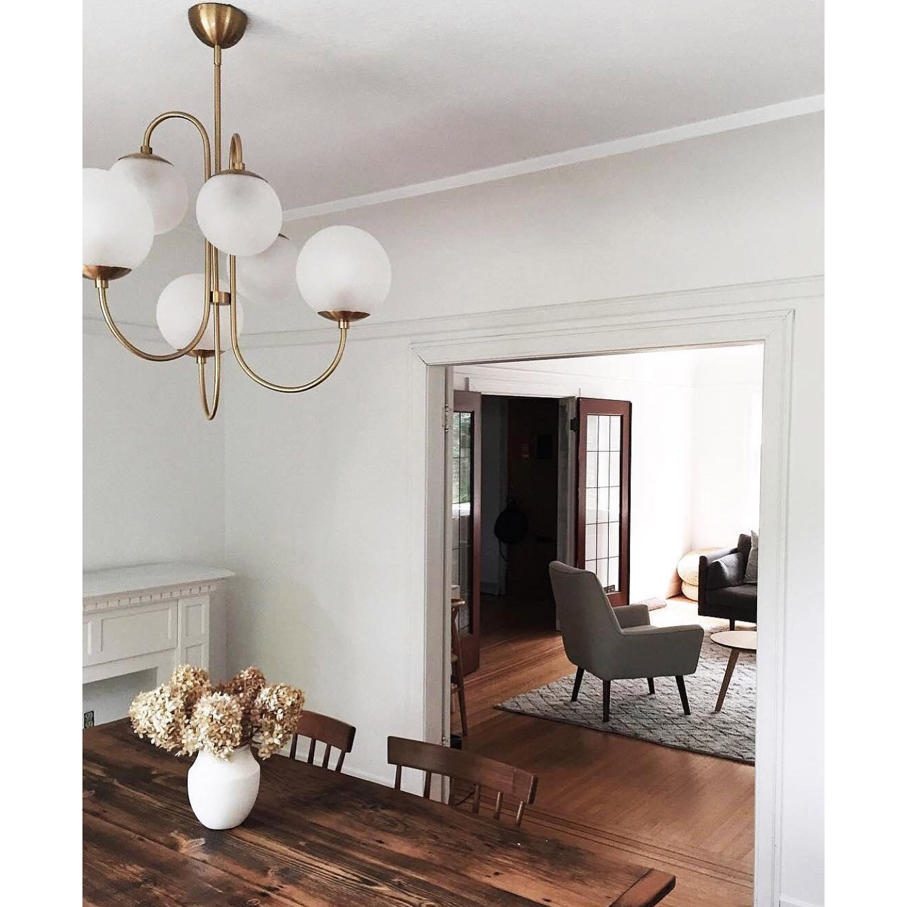 Zathaor Individual Creativity Metal Glass Chandelier - Lamp Copper