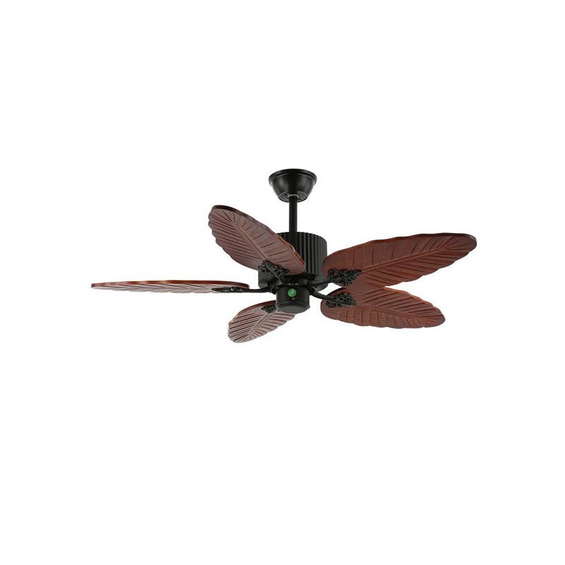 Ventilatore da Soffitto Virella Tropicale in Legno e Vetro con Luce