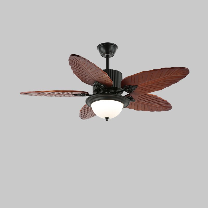 Ventilatore da Soffitto Virella Tropicale in Legno e Vetro con Luce