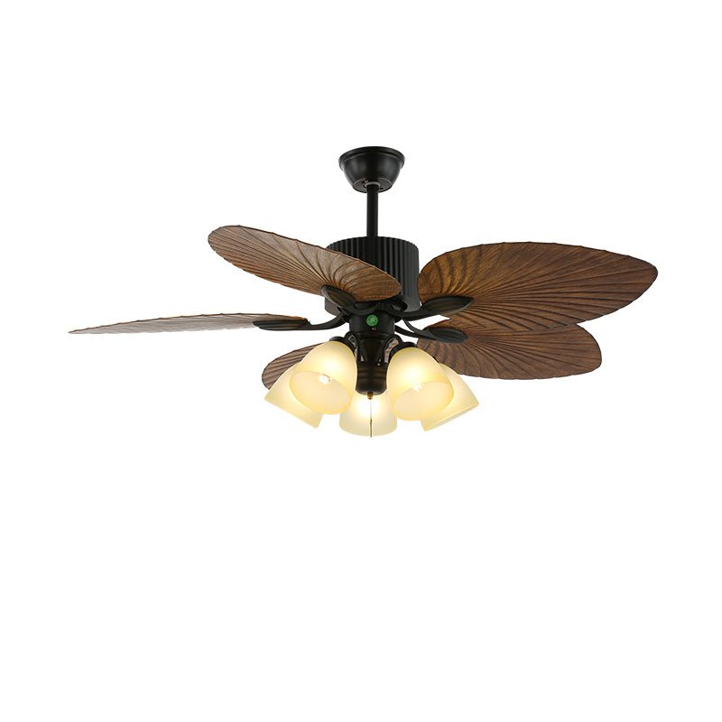 Ventilatore da soffitto Virel Tropicale in legno con luce e telecomando