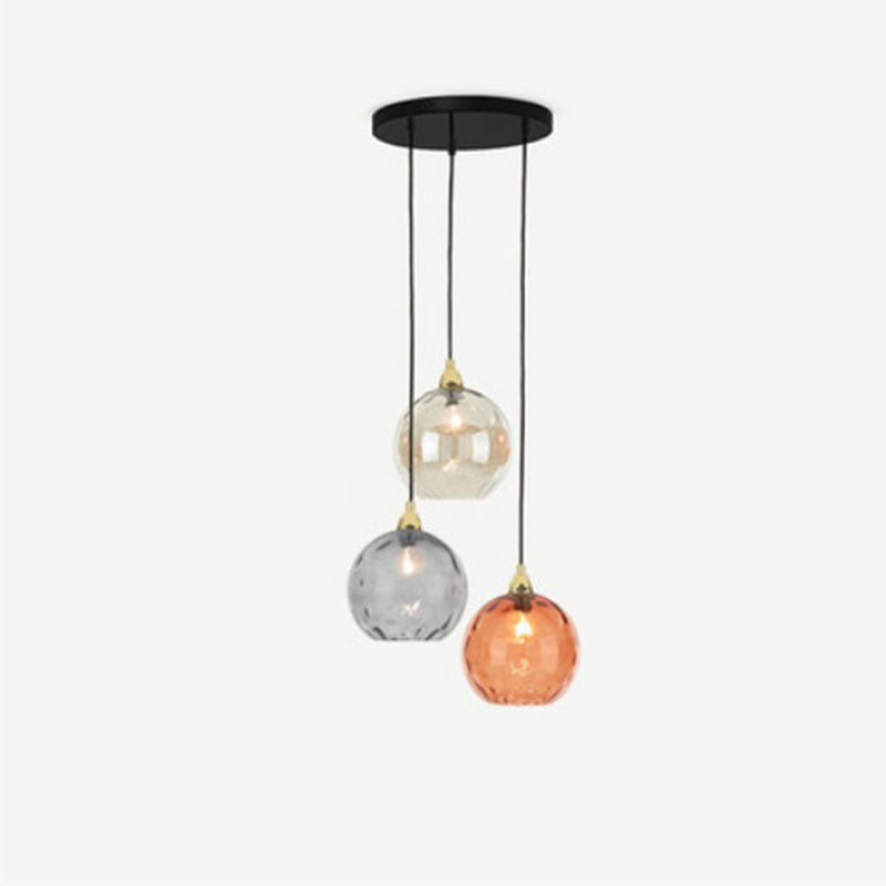 Valentina Design LED Lampada a Sospensione Vetro Ripple Acqua Variopinte Ciondolo Sfera Soggiorno/Camera da Letto