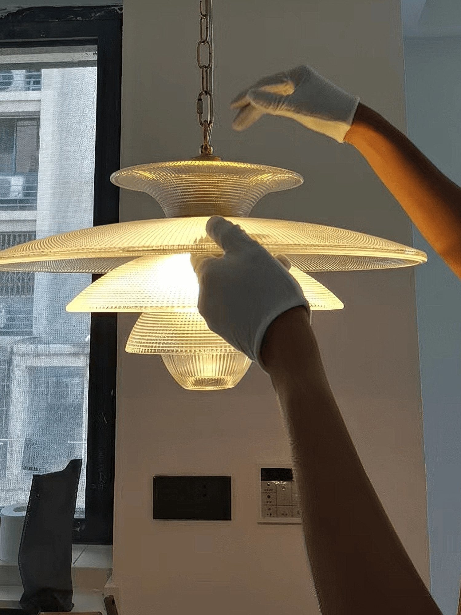 Grid Glass Pendant Light - Blowlighting