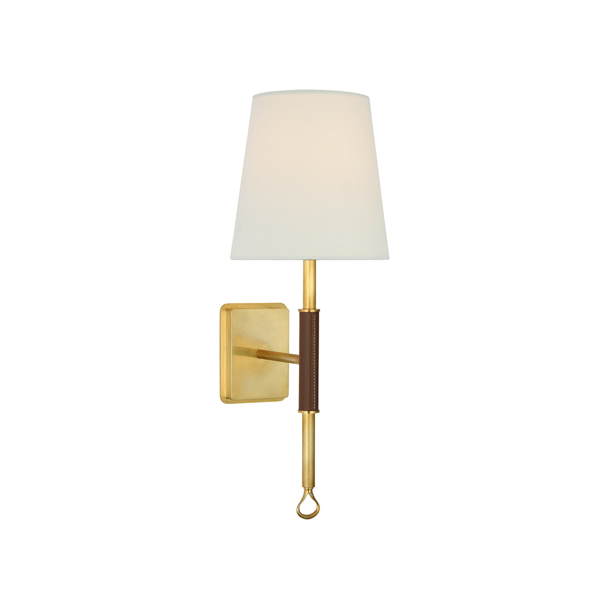 Osilan Vintage Staggered Tail Brass Fabric Sconce Wall Lamp - Lamp Copper