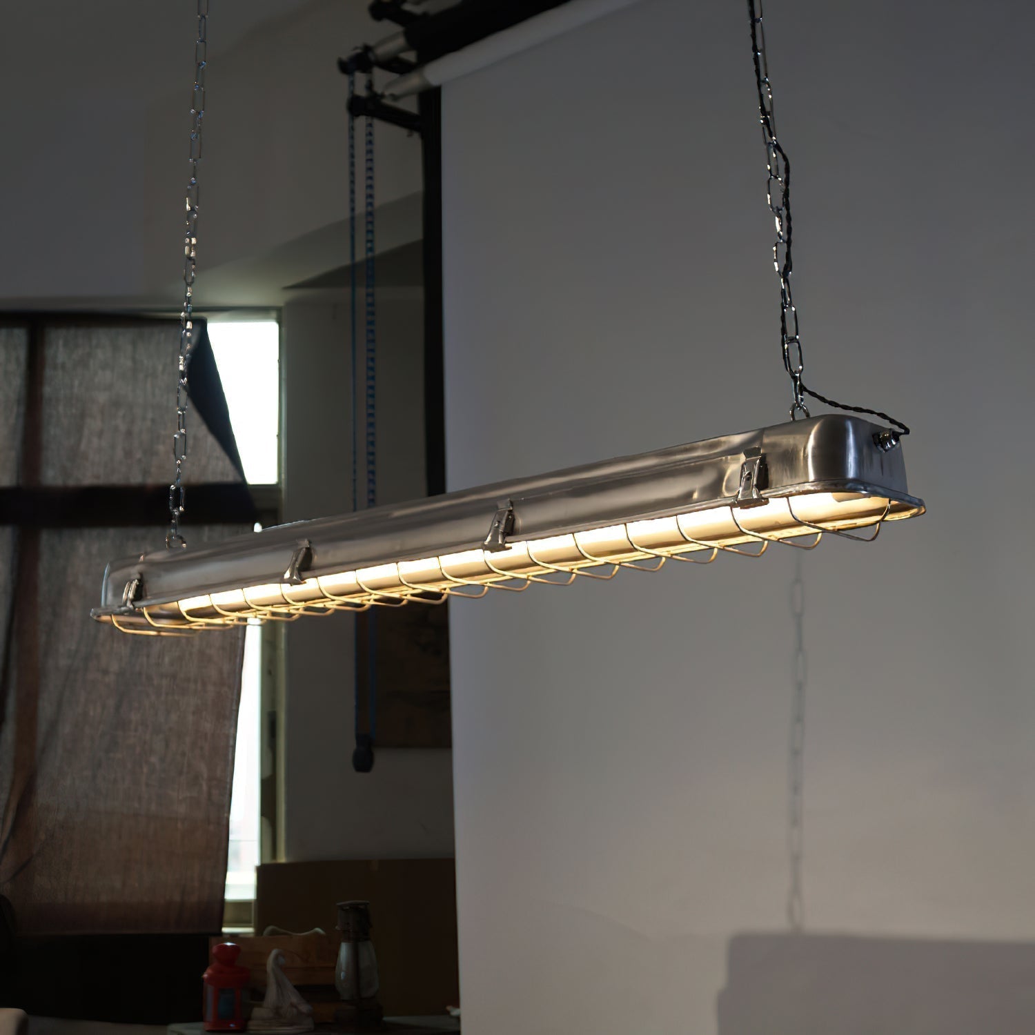 Anorionis Modern Minimalist Cage Glass Pendant Light - Lamp Copper